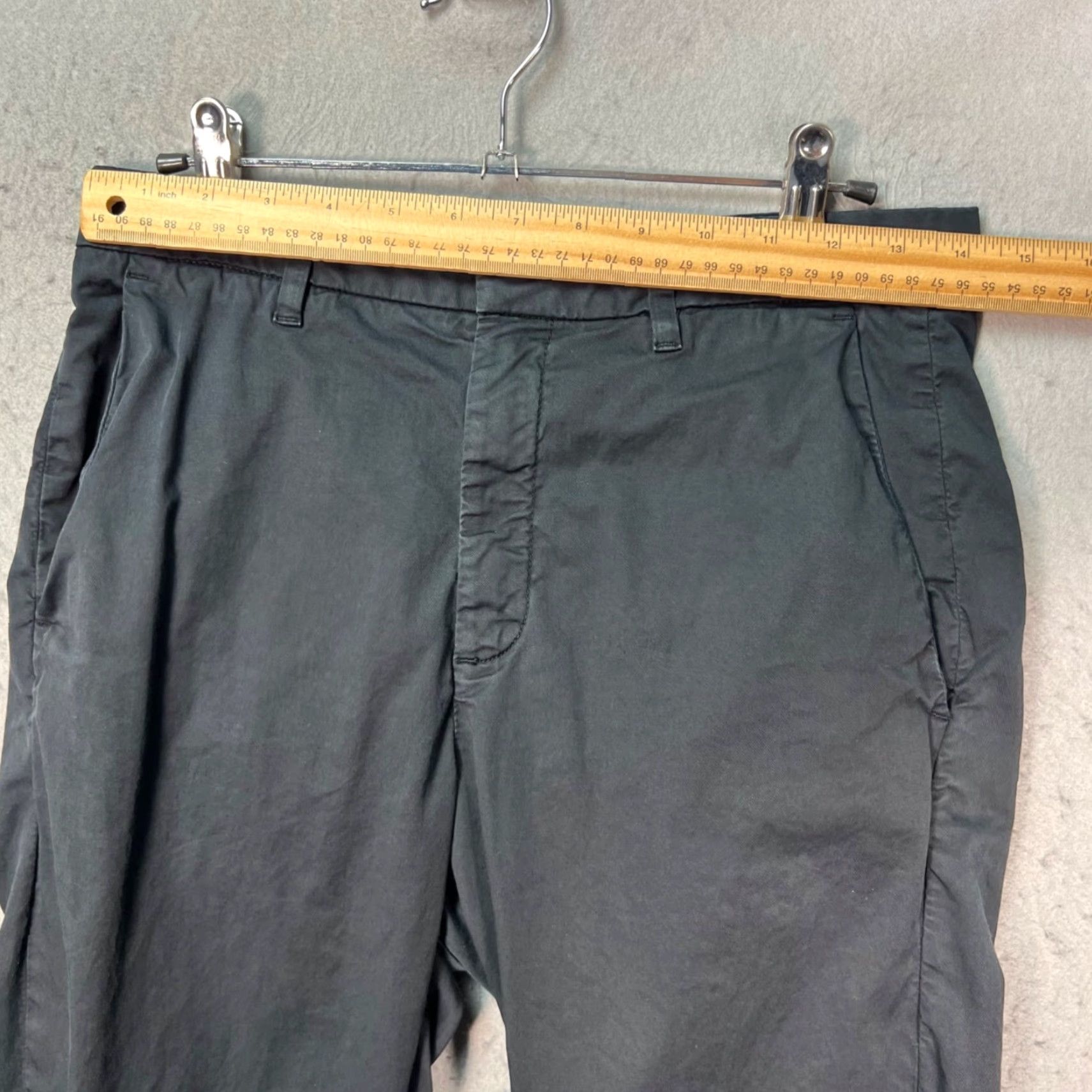 Hope Hope Mens 34 Black News Trouser Pants Slim Fit Cotton Blend Chino Tapered Flat Front Casual Pant Standards Size US 34 / EU 50 - 5 Thumbnail