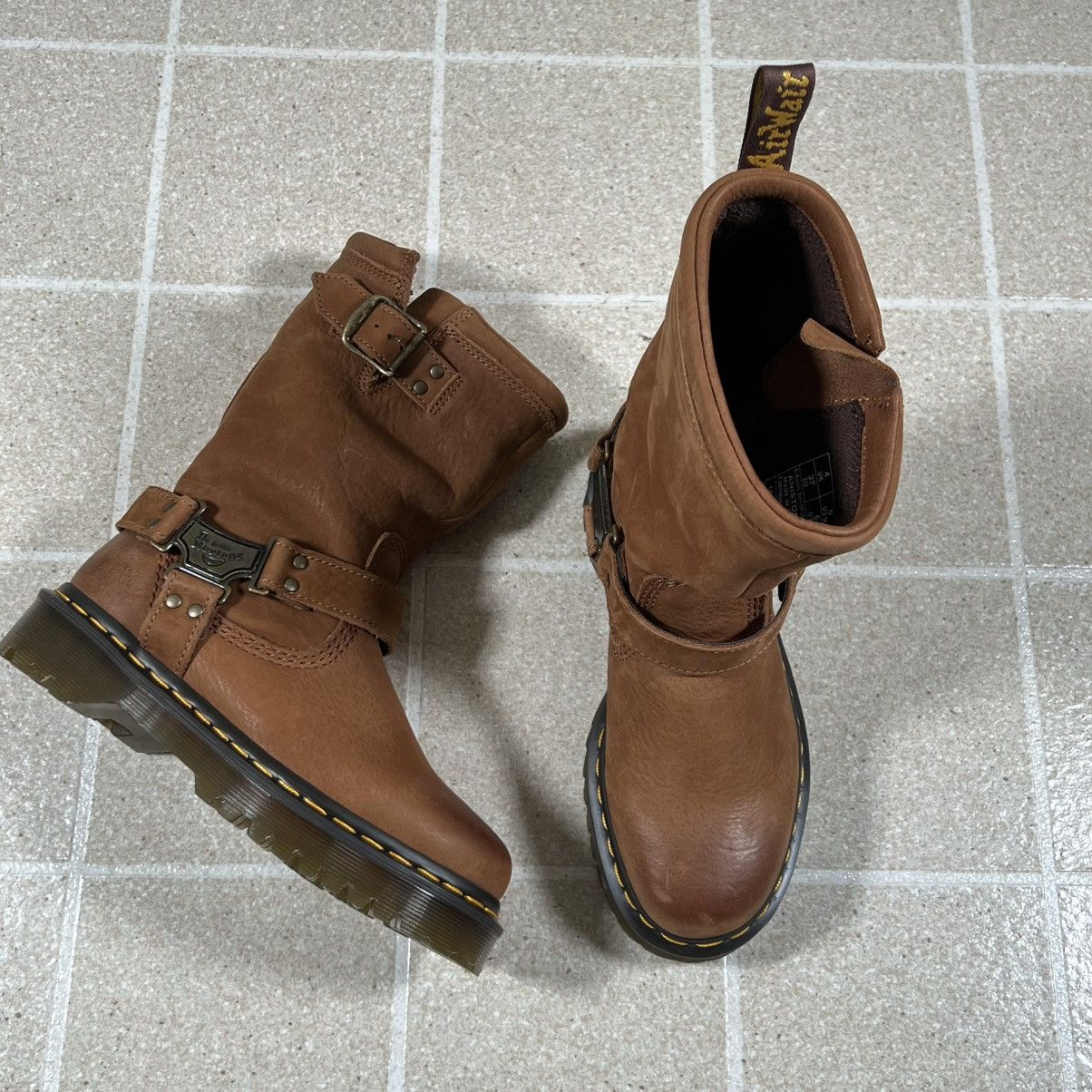 Dr. Martens Dr Martens Aniston HI Tumble Nubuck Biker Boots Desert Brown Size US 6 / IT 36 - 2 Thumbnail