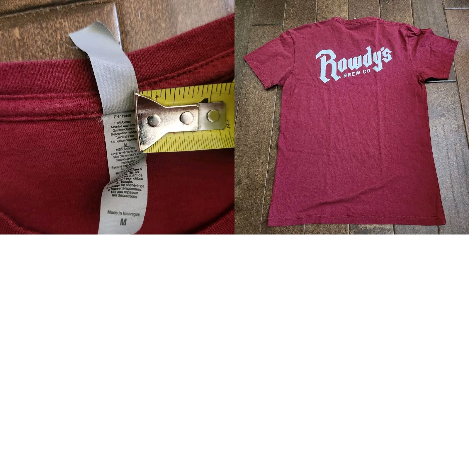 CO Rowdy's Brew Co Men's Red Next Apparel Shirt - Size M Size US M / EU 48-50 / 2 - 8 Thumbnail