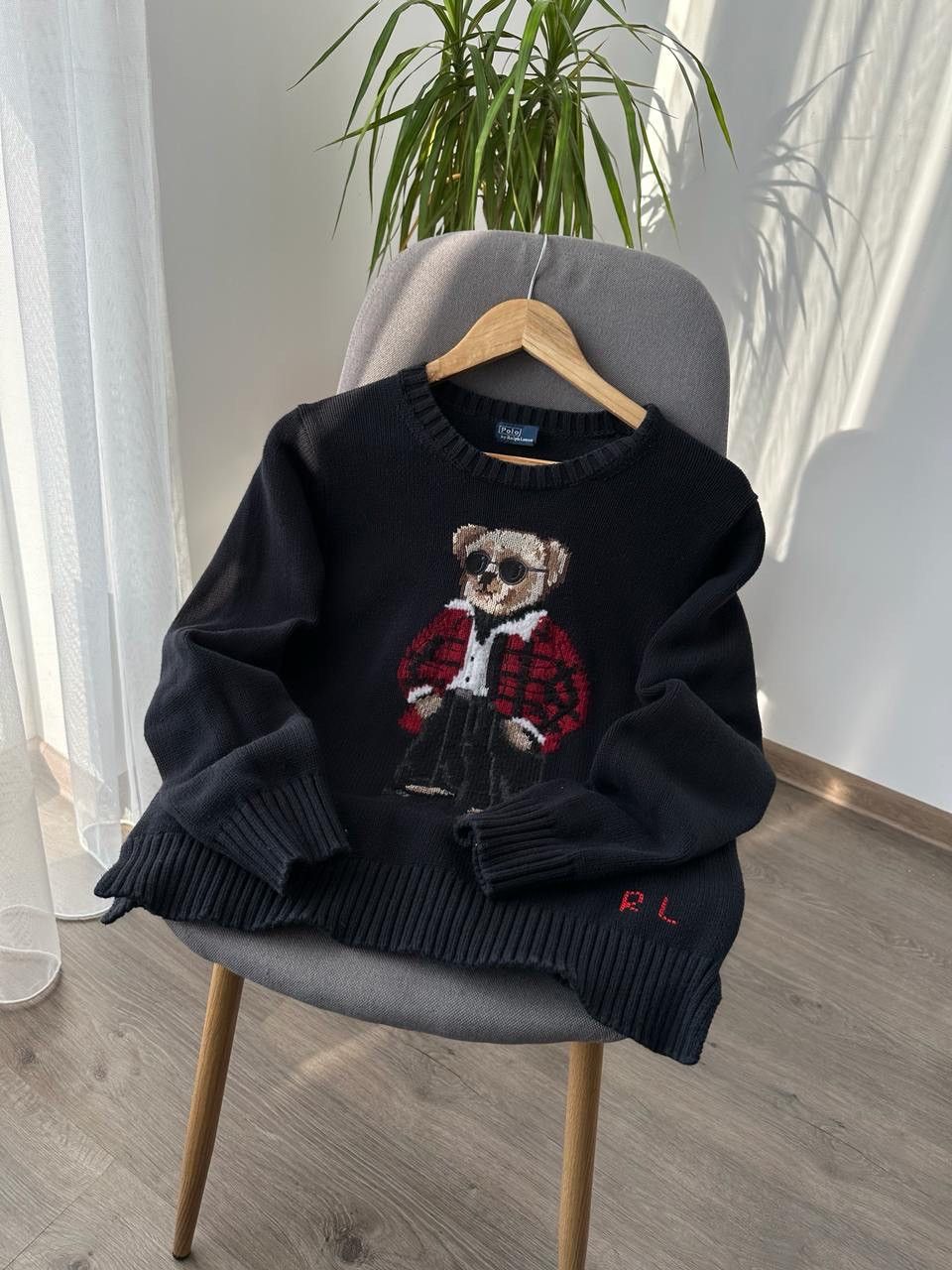 Polo Ralph Lauren × Vintage Vintage Polo Ralph Lauren Blue Polo Bear Sweater Size US S / EU 44-46 / 1 - 11 Thumbnail