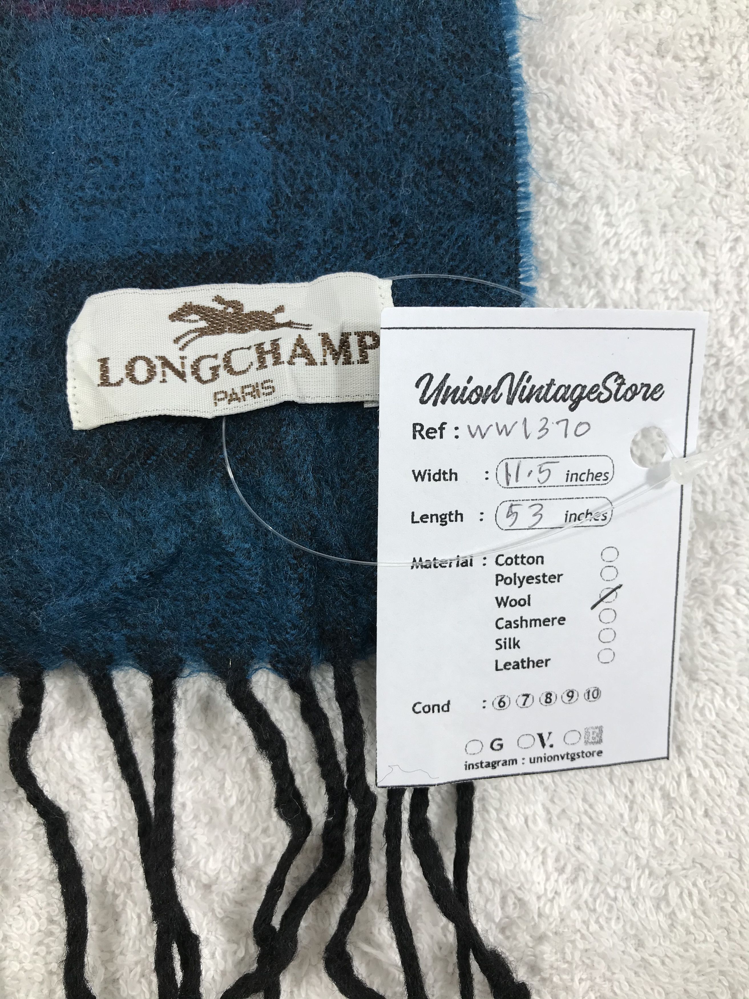 Longchamp × Vintage Longchamp Scarf / Muffler / Neckwear - WW1370 Size ONE SIZE - 5 Thumbnail