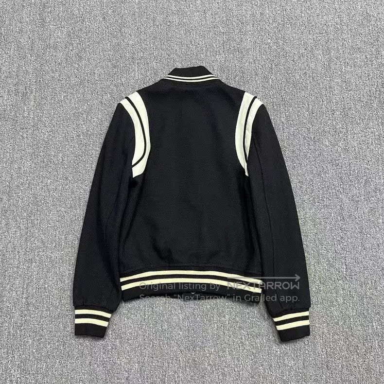 Saint Laurent Paris Saint Laurent Paris Black and White Patch Leather Baseball Size XS / US 0-2 / IT 36-38 - 2 Thumbnail
