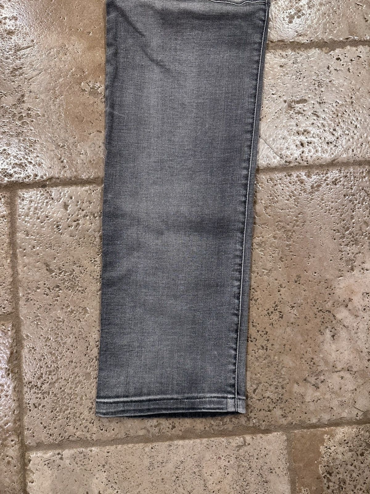 Balmain Balmain OG Grey Wash Houndstooth / Stars Biker Denim Jeans Size US 34 / EU 50 - 2 Thumbnail