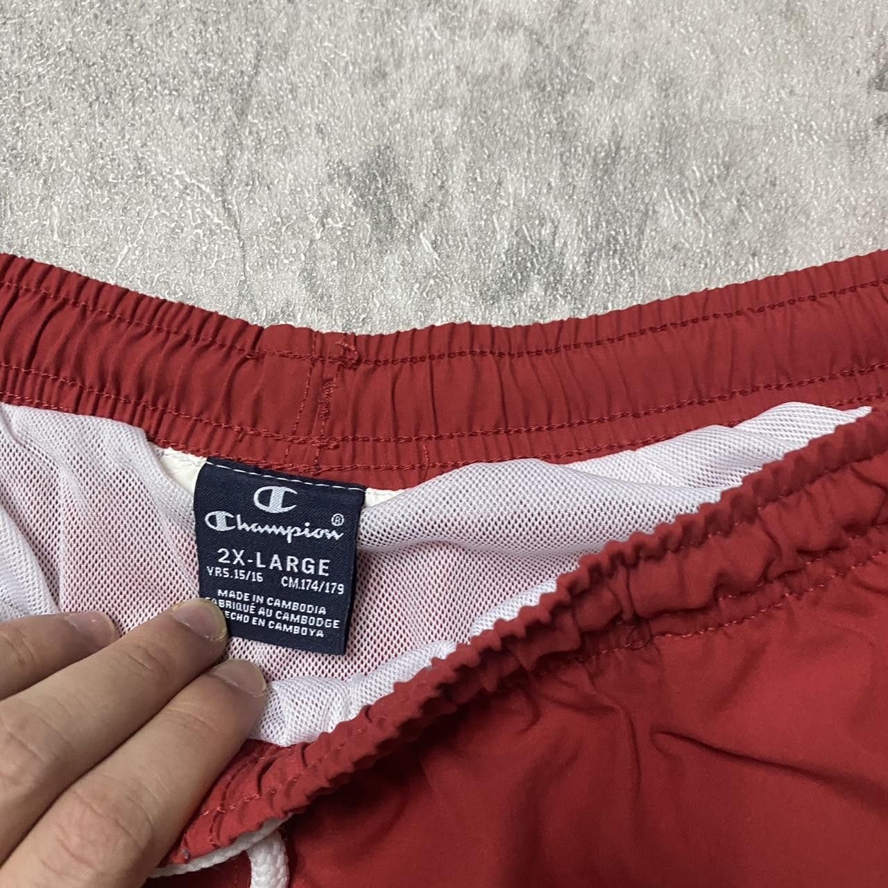 Champion Champion red and white swim trunks #swimwear Size 38" / US 16 / IT 52 - 2 Thumbnail