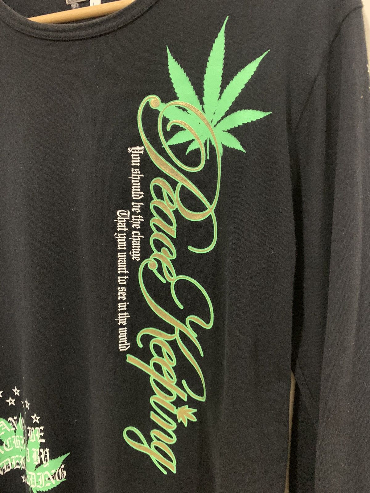 If Six Was Nine Peace Keeping Marijuana Printed Black L Size US L / EU 52-54 / 3 - 9 Thumbnail