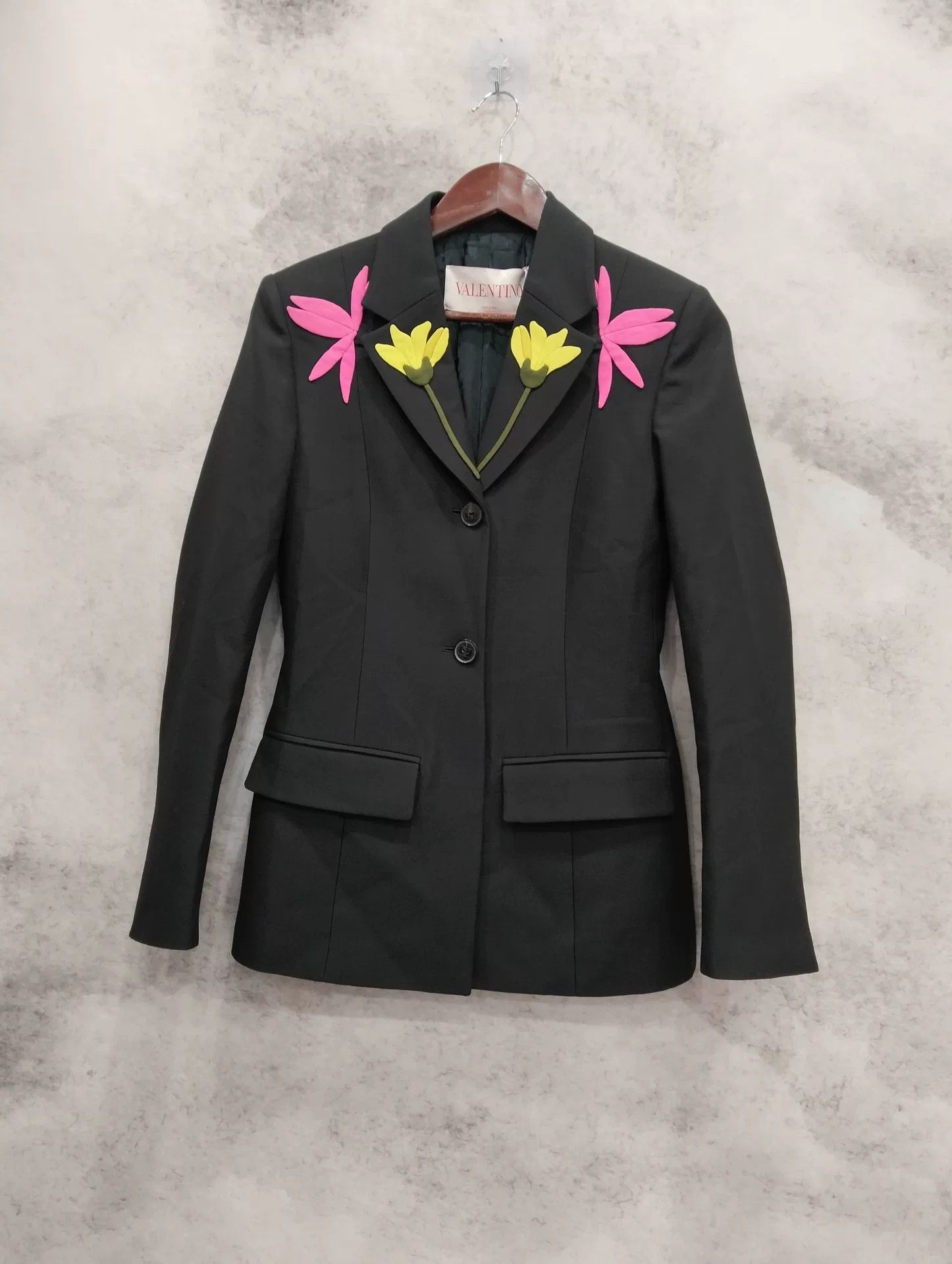 Valentino Valentino Black Embroidered Coat Size 36 Size US XS / EU 42 / 0 - 1 Thumbnail