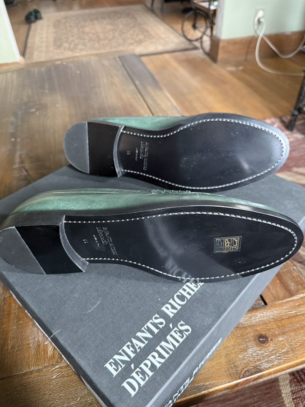 Enfants Riches Deprimes ERD Penny Loafer sz11 “cow glazed dark green” Size US 11 / EU 44 - 8 Thumbnail