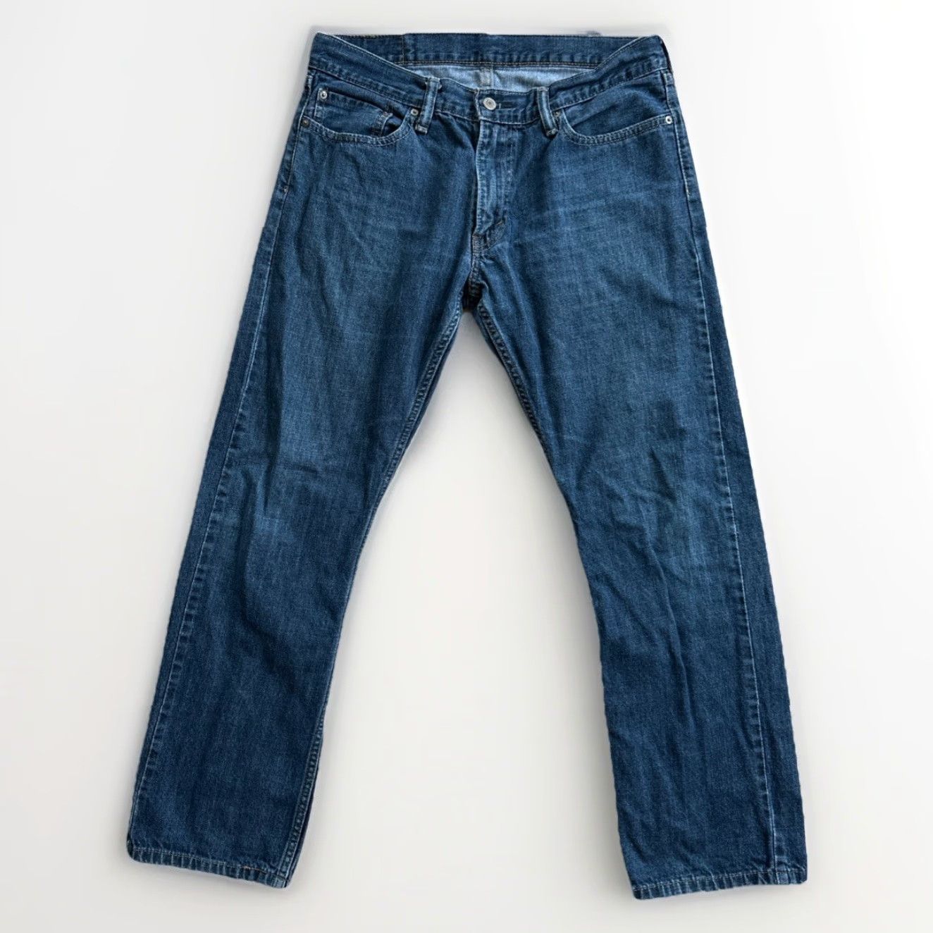 Levi's Levi's 514 Jeans Men 34x32 Straight Denim Pants Dark Wash Blue 5-Pocket Regular Fit Belt Loops USA 500 Series Vintage No Size US 34 / EU 50 - 3 Thumbnail