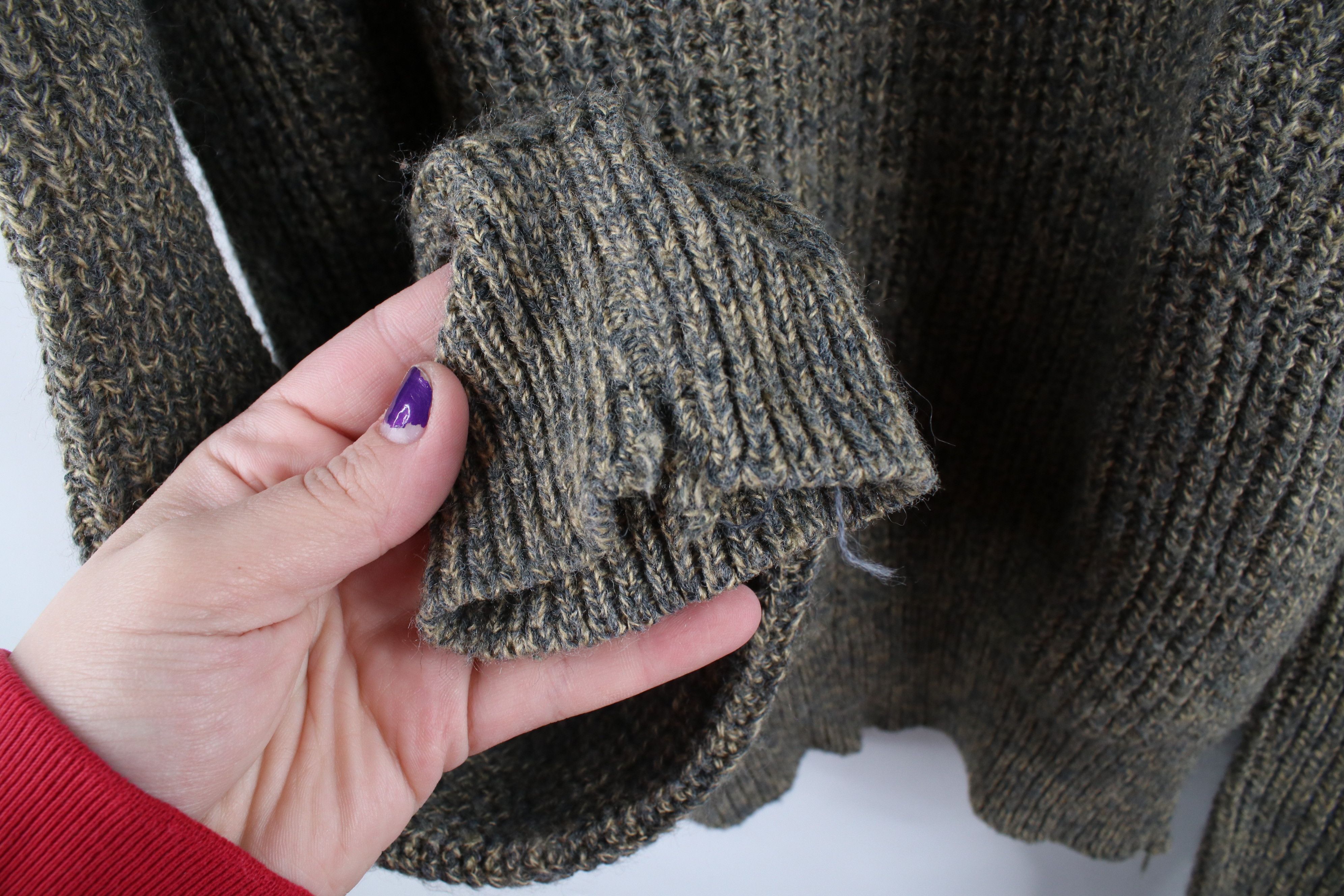 Vintage Vintage 90s Streetwear Blank Chunky Ribbed Knit Sweater USA Size US M / EU 48-50 / 2 - 5 Thumbnail