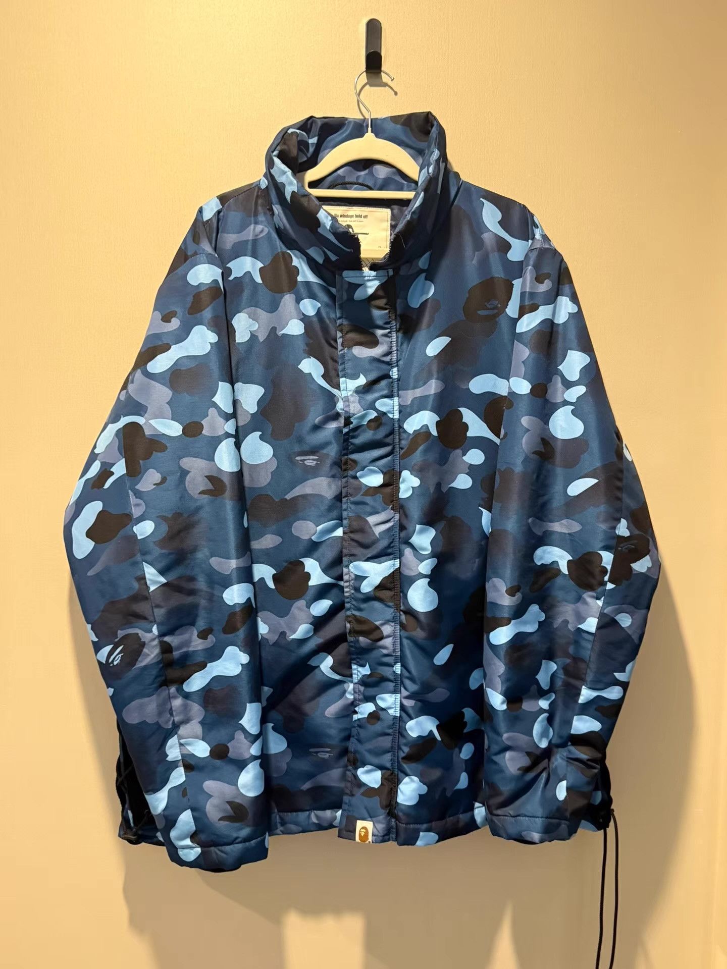 Bape BAPE Blue Camo Letter Print LapelLongSleeveCottonJacket Ｑ20 Size US XL / EU 56 / 4 - 1 Thumbnail