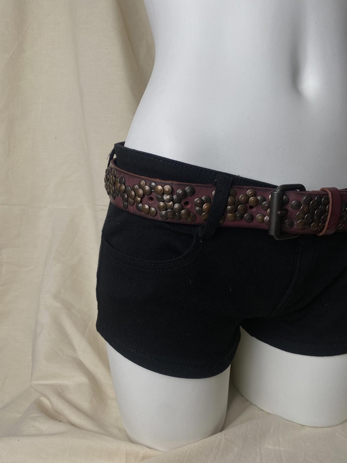 Freeman T. Porter Freeman T Porter Vtg Style Studded Genuine Red Leather Belt Size ONE SIZE - 3 Thumbnail