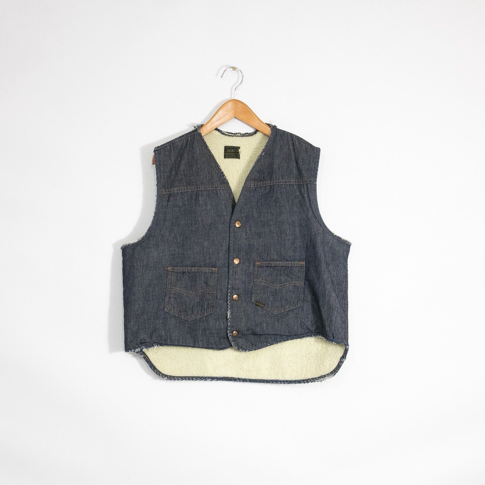 Vintage Vintage Sears Roebucks Denim Vest Mens XL - Sherpa Lined Size US XL / EU 56 / 4 - 1 Thumbnail