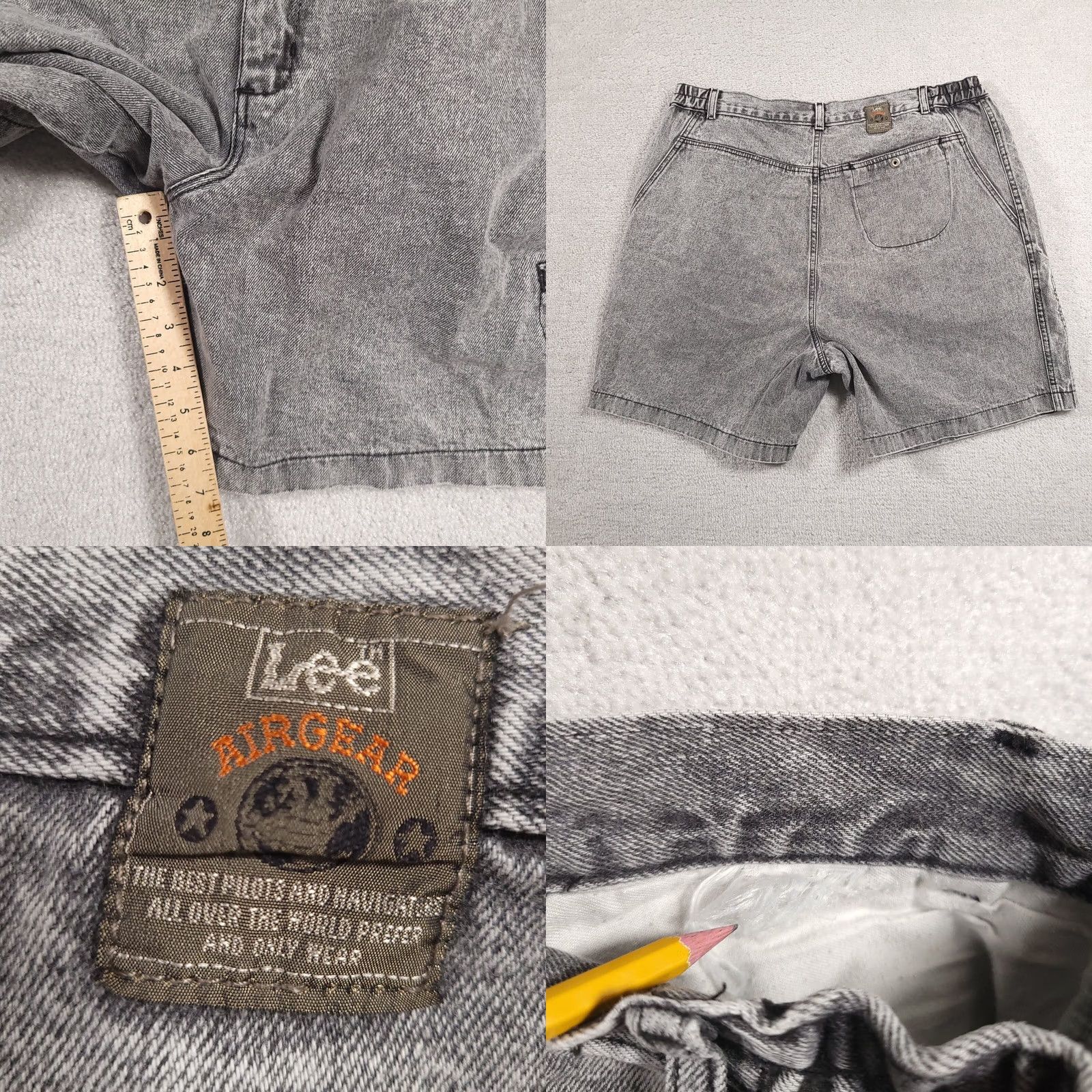 Lee VINTAGE Lee Airgear Denim Shorts Women's W38 High Rise Acid Wash 7" Inseam; 80s; Gray; Regular; Summer, Spring, Fall; Mens/Womens Size 26" / US 2 / IT 38 - 9 Thumbnail