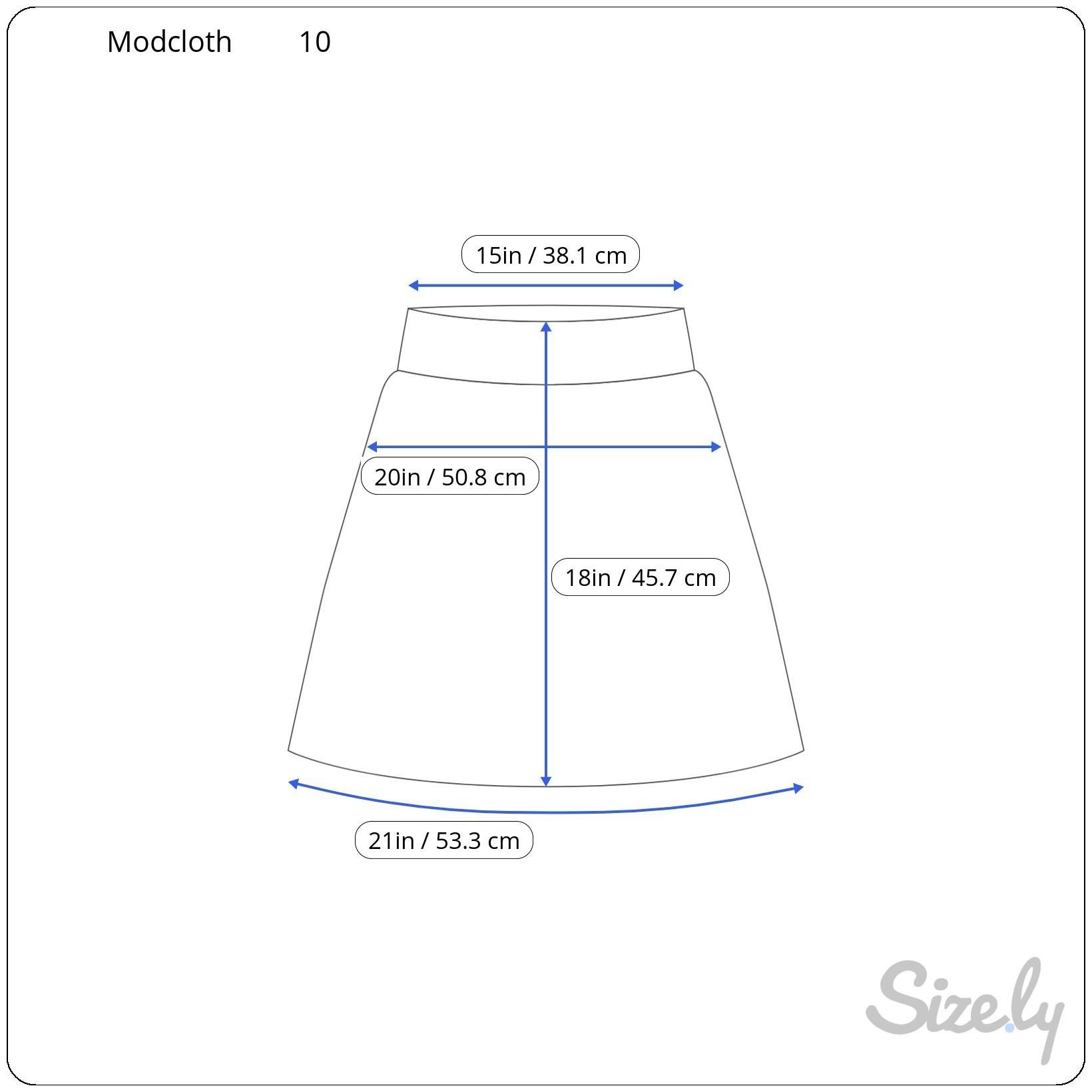 Other ModCloth Women's A-Line Blue Skirt Size 10 Pockets Back Zipp Size 32" / US 10 / IT 46 - 2 Thumbnail