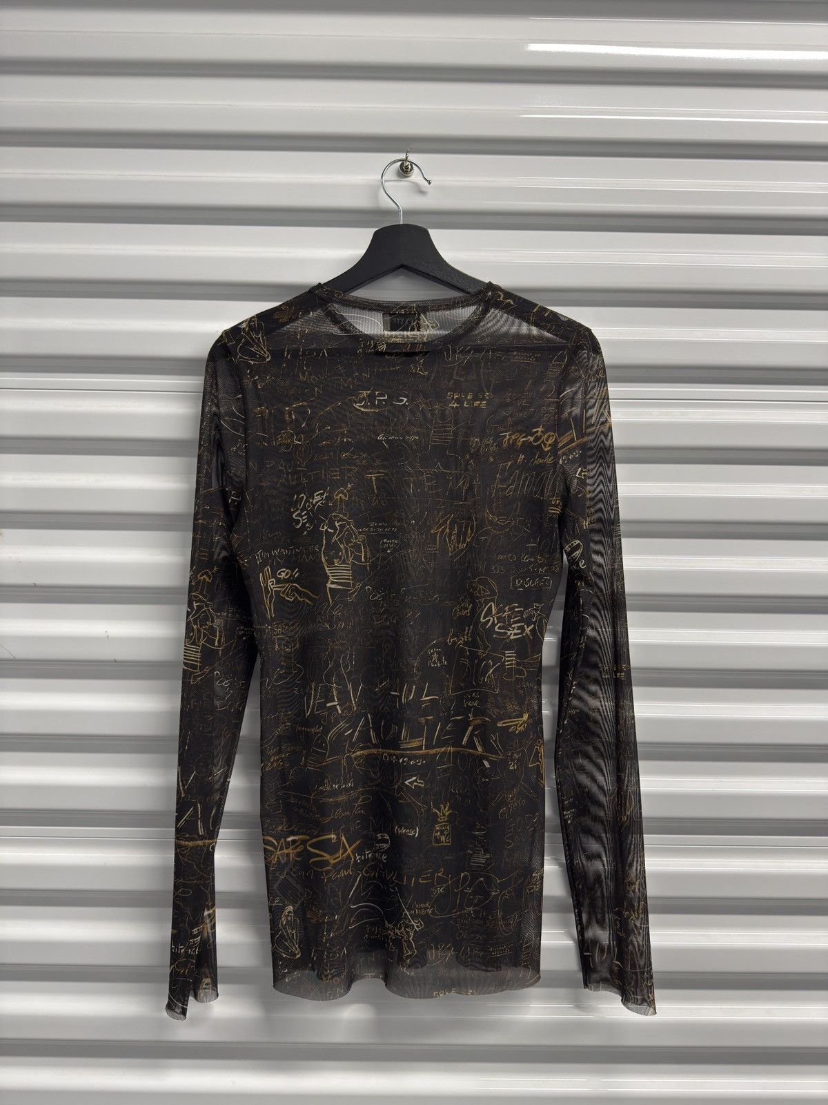 Jean Paul Gaultier Jean Paul Gaultier Mesh Graffiti Long Sleeve Size US M / EU 48-50 / 2 - 2 Thumbnail