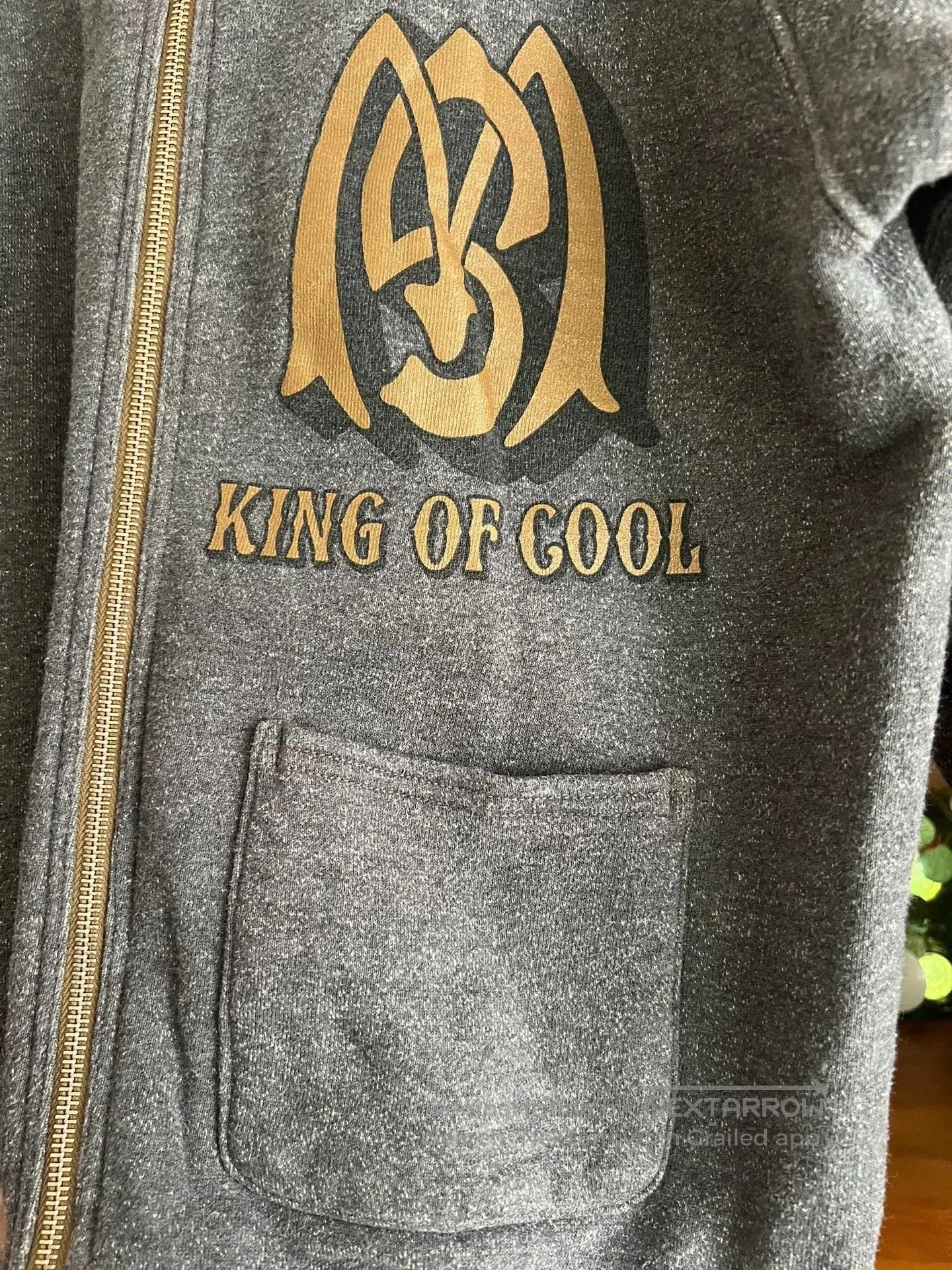 TOYS McCOY vintage gray zip-up sweatshirt with gold print. Size US M / EU 48-50 / 2 - 5 Thumbnail