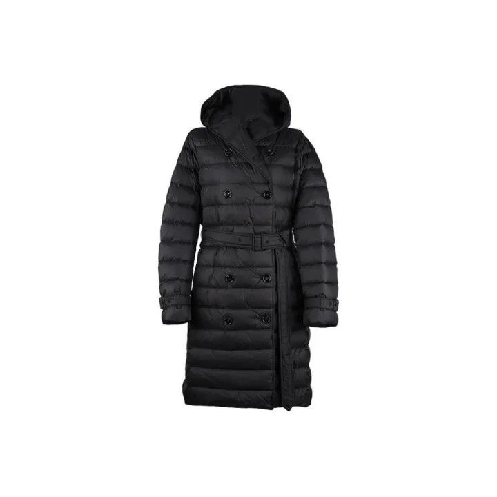 Burberry Burberry Black Double-Breasted Long Down Jacket 0079 Size S / US 4 / IT 40 - 1 Thumbnail