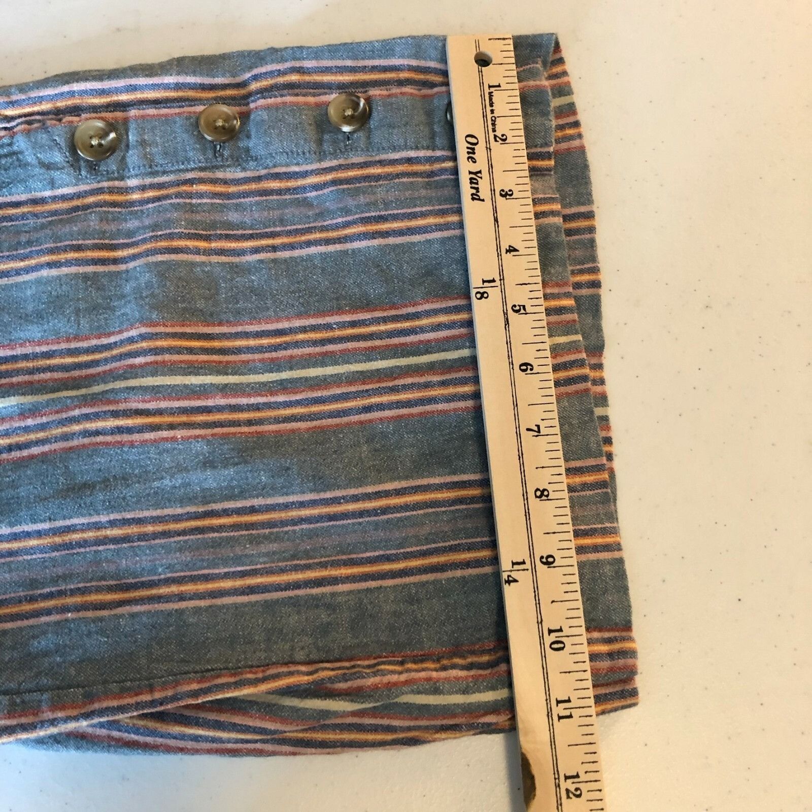 Madewell Madewell Womens Huston Side Button Pull-on Crop Pants Stripe Size 24" / US 00 / IT 34 - 10 Thumbnail