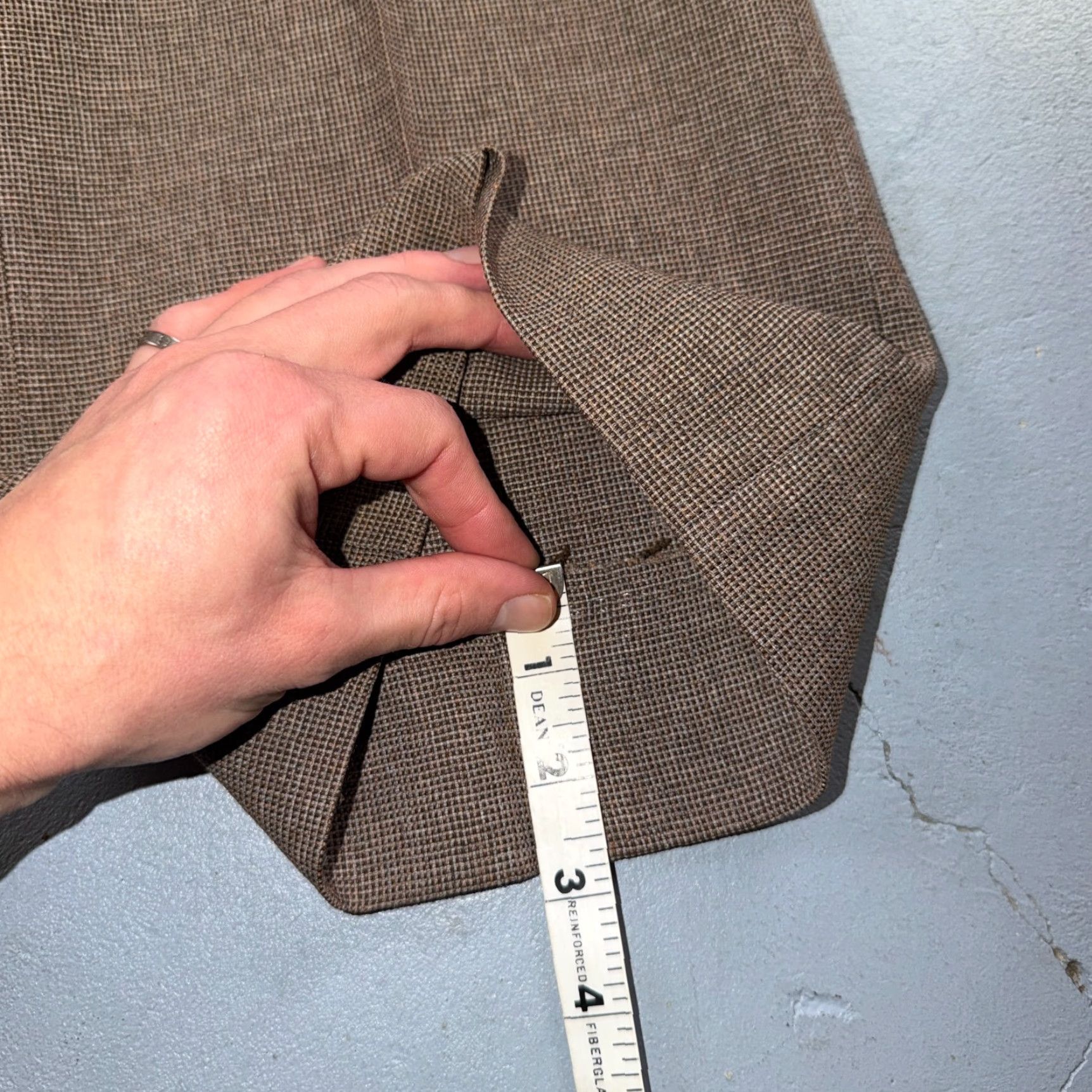 Vintage VTG Mens 3 PC Suit Jacket Coat Pants Vest Plaid 70s 1970s Brown Rockabilly Vintage Mens 40 Jacket Coat Pants Vest Brown Pru 40 Mens Size 40R - 4 Thumbnail