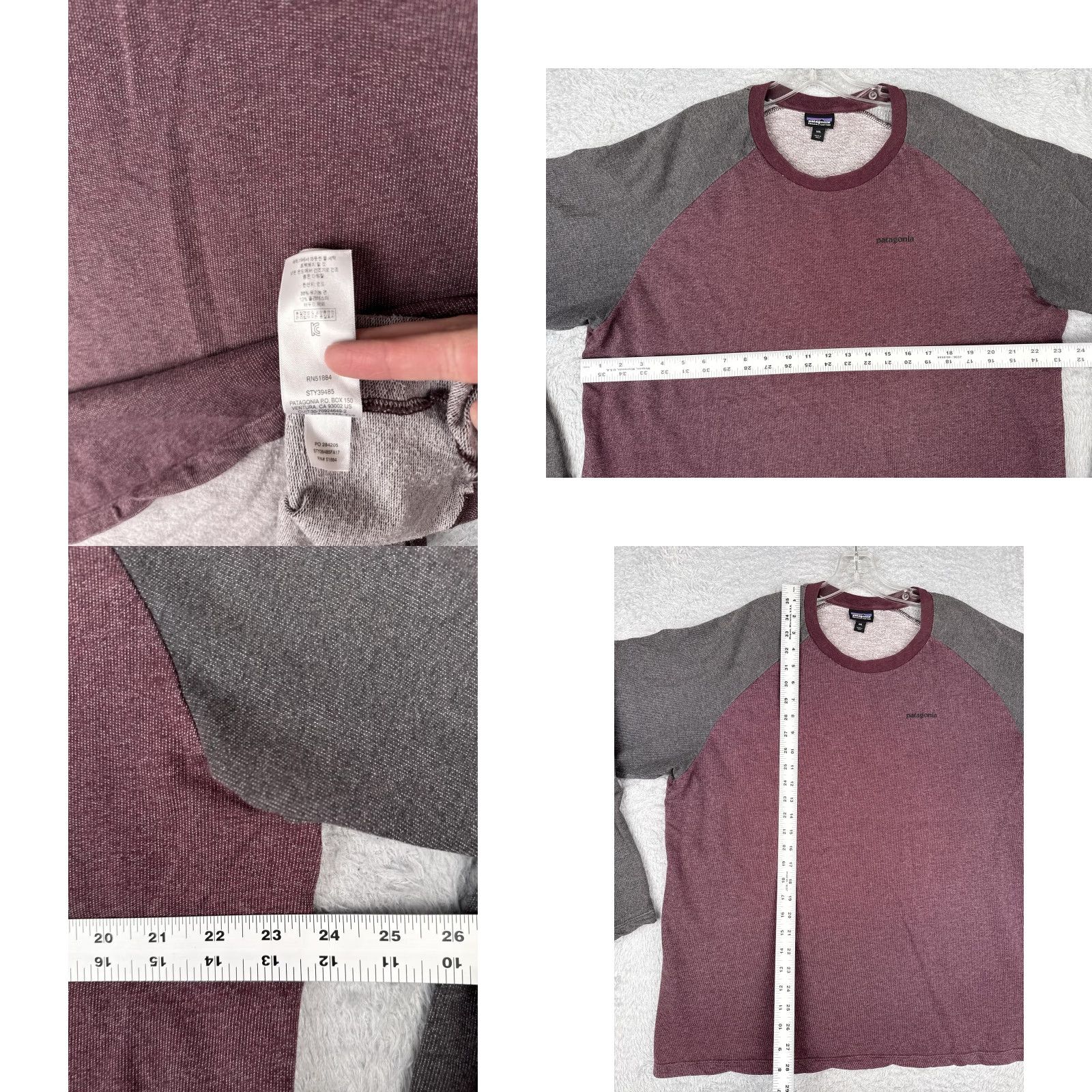Patagonia Patagonia Sweatshirt Mens 2XL Red Gray French Terry P-6 Logo Lightweight Crew Neck Raglan Long Sleeve Knit Graphic Print Size US XXL / EU 58 / 5 - 8 Thumbnail