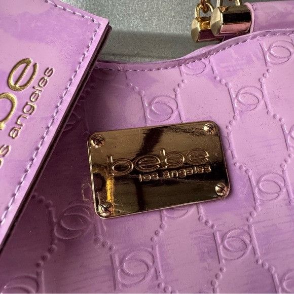 Bebe NWT Bebe Glossy Purple Satchel Bag Size ONE SIZE - 3 Thumbnail