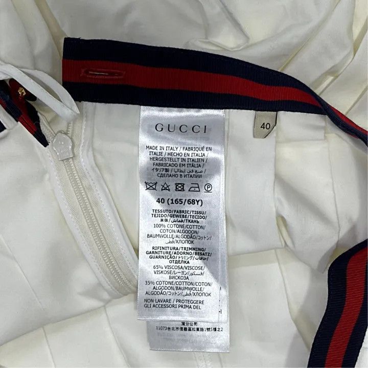 Gucci Gucci White Pleated Midi Skirt for Women-2507 Size 39" - 3 Thumbnail