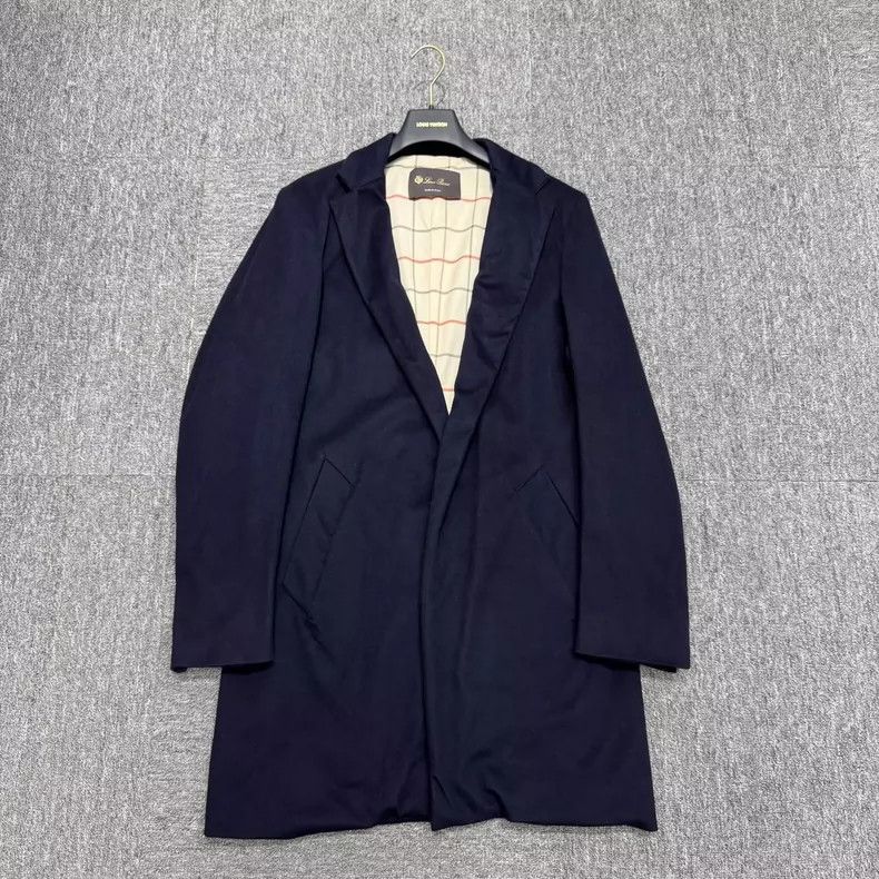 Loro Piana LORO PIANA Dark blue cashmere coat Size US M / EU 48-50 / 2 - 1 Thumbnail