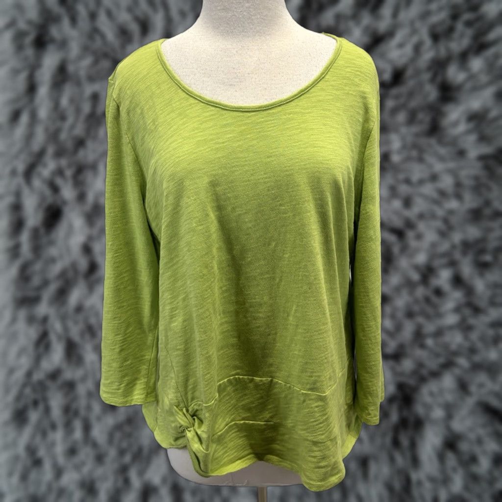 Habitat VINTAGE Habitat Shirt XL Green Side Twist Boxy Casual 3/4 Sleeve Round Neck Womens Size XL / US 12-14 / IT 48-50 - 1 Thumbnail