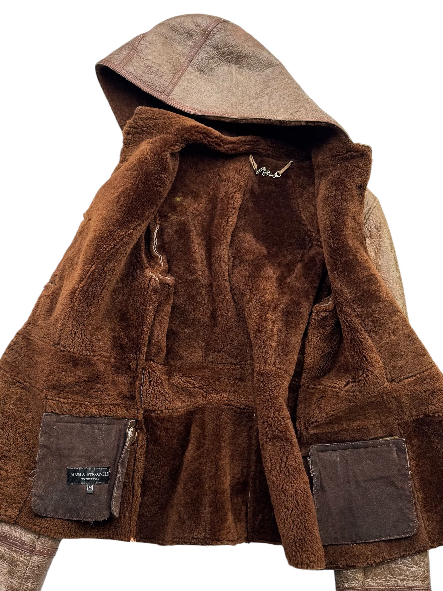 Japanese Brand Vintage Faded Real Sheepskin Hood Coat W5(D10) Size S / US 4 / IT 40 - 3 Thumbnail