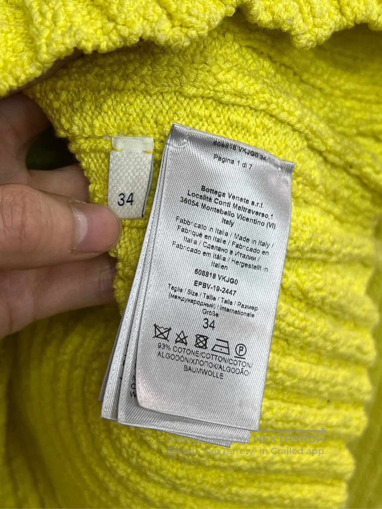 Bottega Veneta Bottega Veneta Yellow Deconstructed Knit Sweater| Size XXS / US 00 / IT 34 - 3 Thumbnail