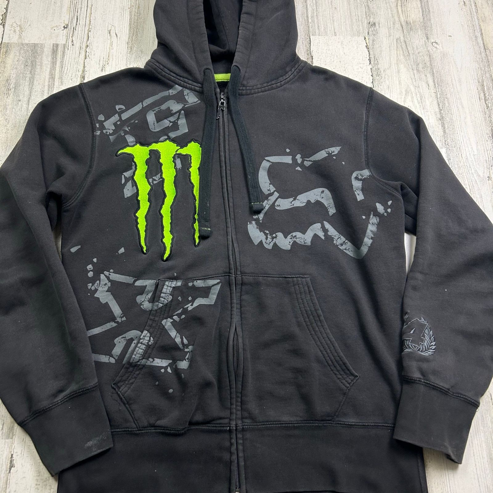 Fox Racing × Vintage Fox Racing Monster Energy Hoodie Ricky Carmichael Y2K Hoodie Size US M / EU 48-50 / 2 - 2 Thumbnail