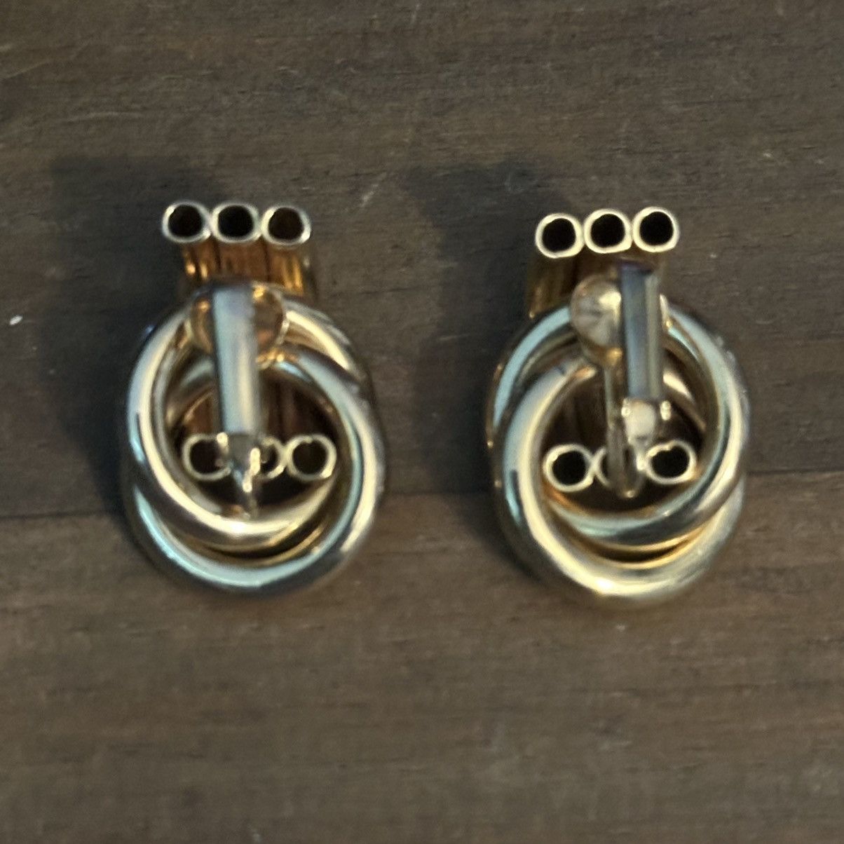 Vintage Vintage gold tone clip on knot earrings Size ONE SIZE - 4 Thumbnail