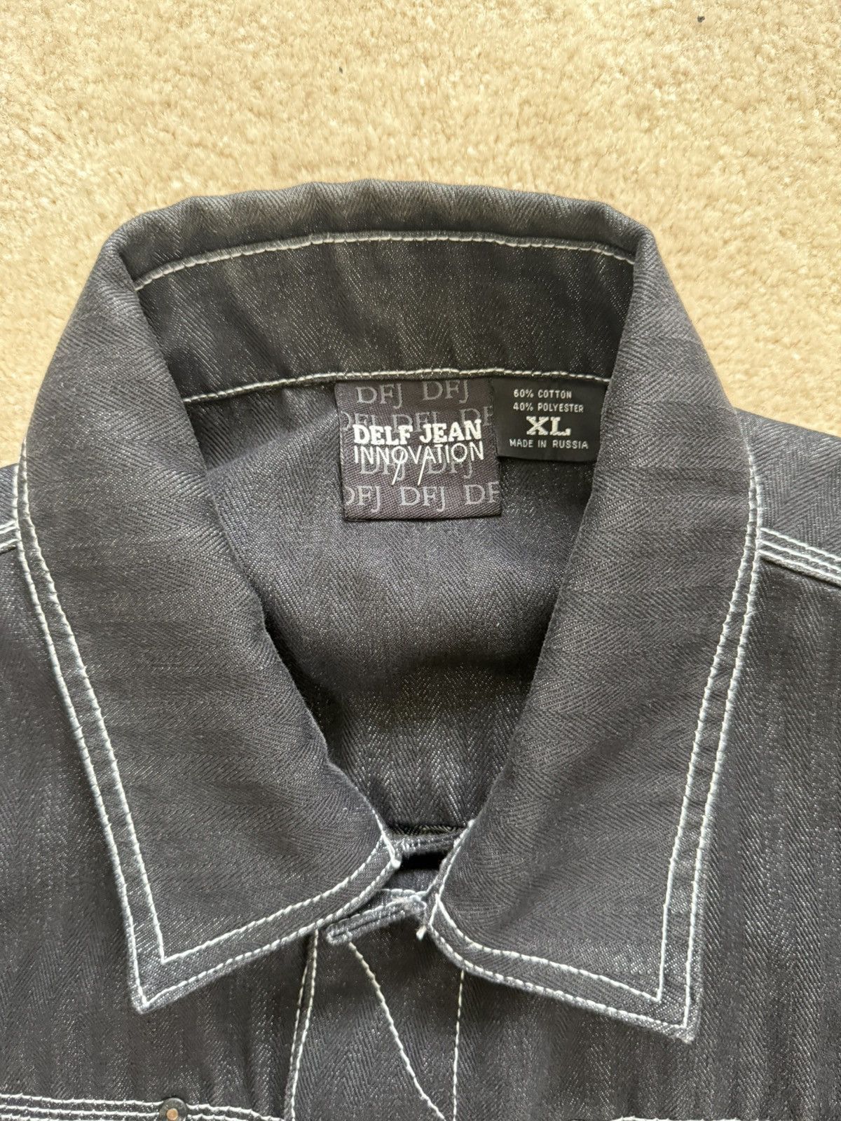 Japanese Brand Vintage Delf Jeans black denim jean jacket Size US XL / EU 56 / 4 - 5 Thumbnail