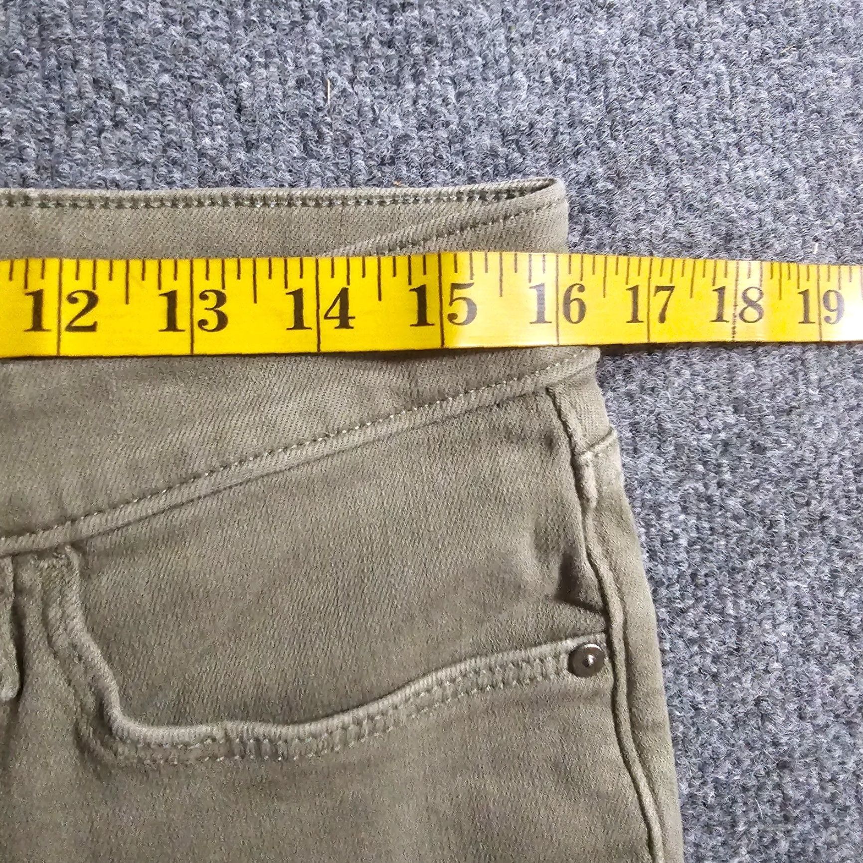 Athleta Athleta Jeans Womens 12 Green Mid Rise Tapered Stretch Denim Casual Size 34" / US 12 / IT 48 - 5 Thumbnail