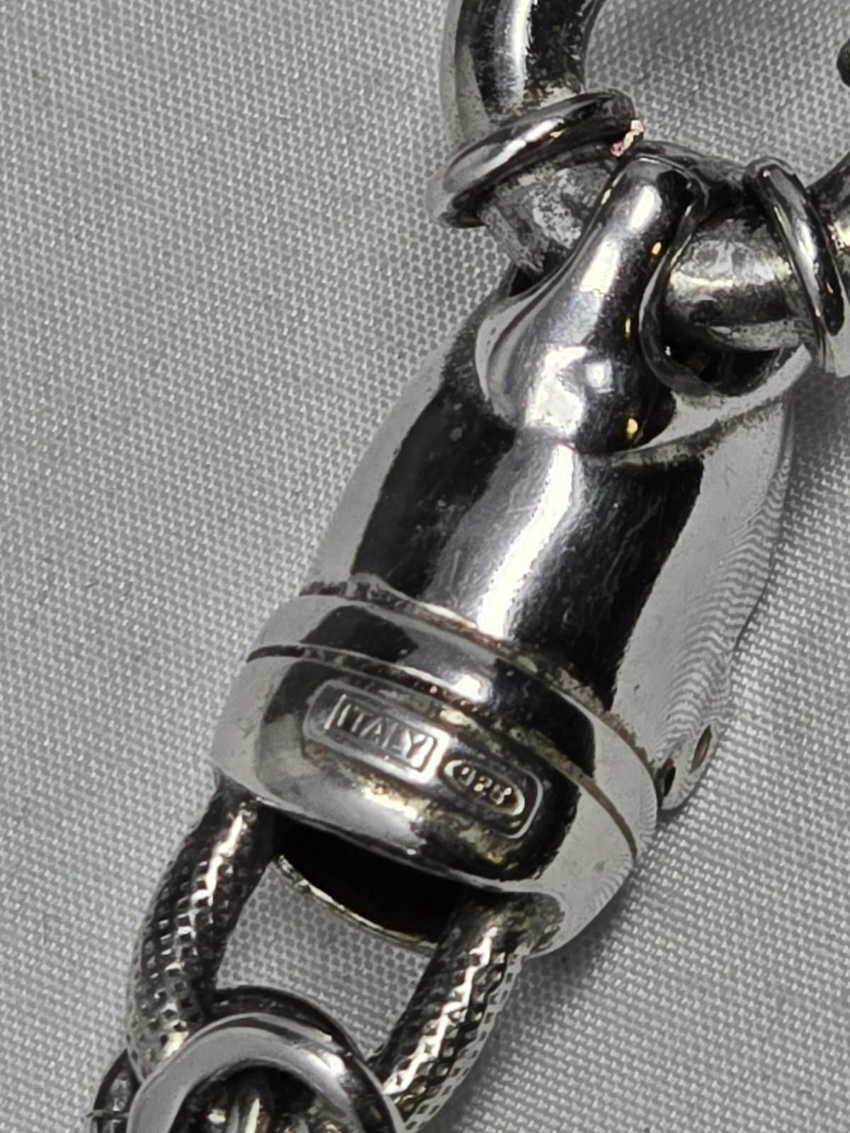 MR & MRS ITALY Sterling Silver Byzantine Chain Leopard Clasp 17in 60g Size ONE SIZE - 4 Thumbnail