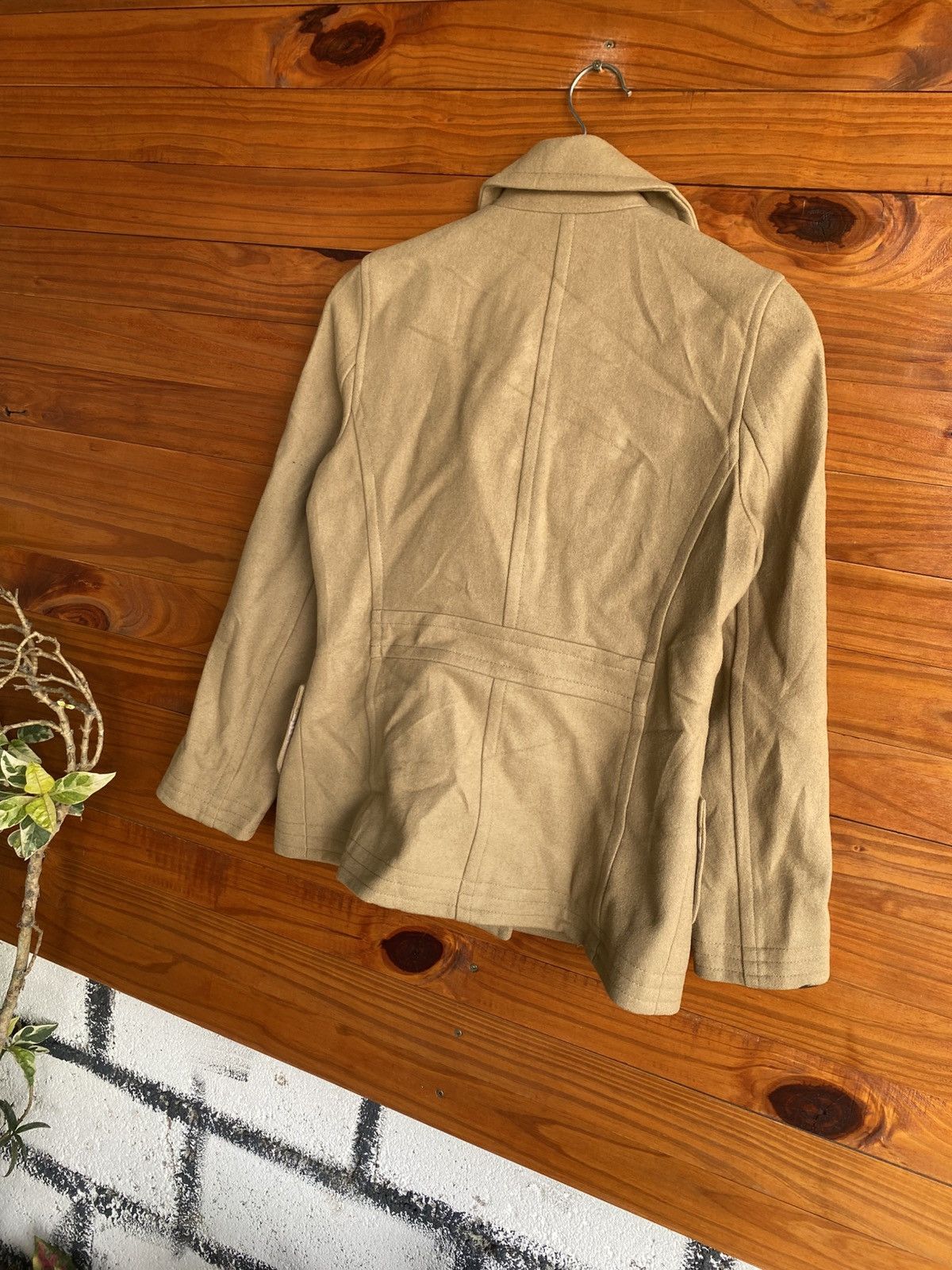 Melrose Vintage Melrose Claire Beige Wool Peacoat – Made in Japan Size M / US 6-8 / IT 42-44 - 8 Thumbnail