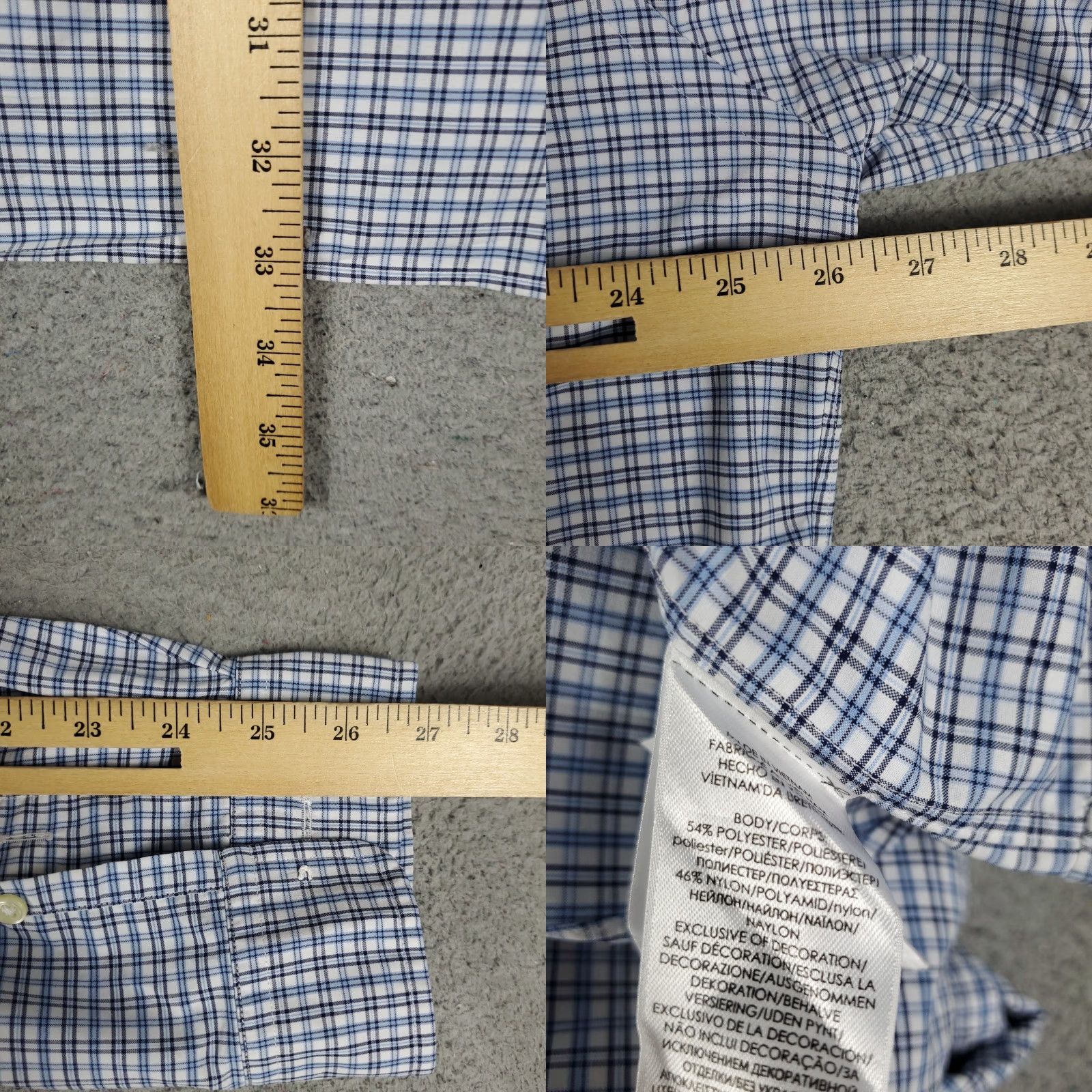 Ralph Lauren Ralph Lauren Blue Plaid Performance Button-Up Shirt Mens 2XL Long Sleeve Size US XXL / EU 58 / 5 - 8 Thumbnail