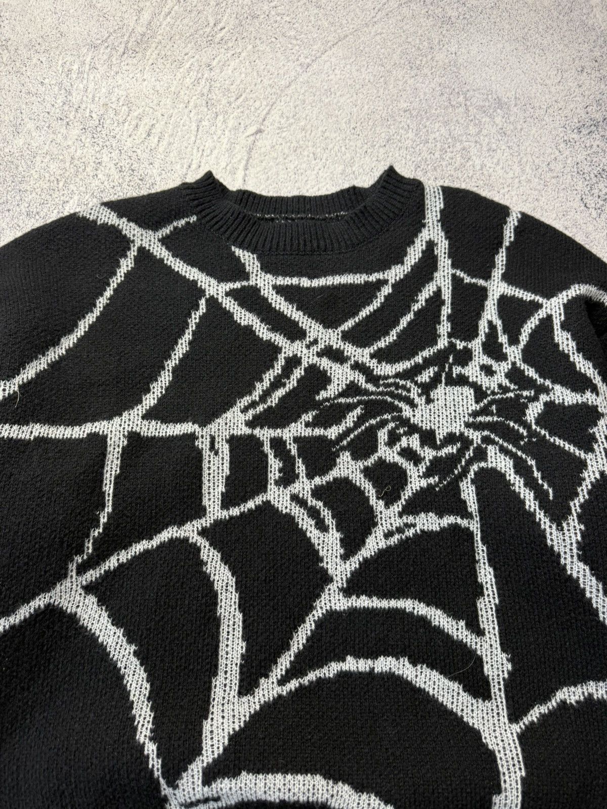 Japanese Brand Vintage Spider Web Knit Sweater Warm Pullover Jacquard Size US XL / EU 56 / 4 - 9 Thumbnail