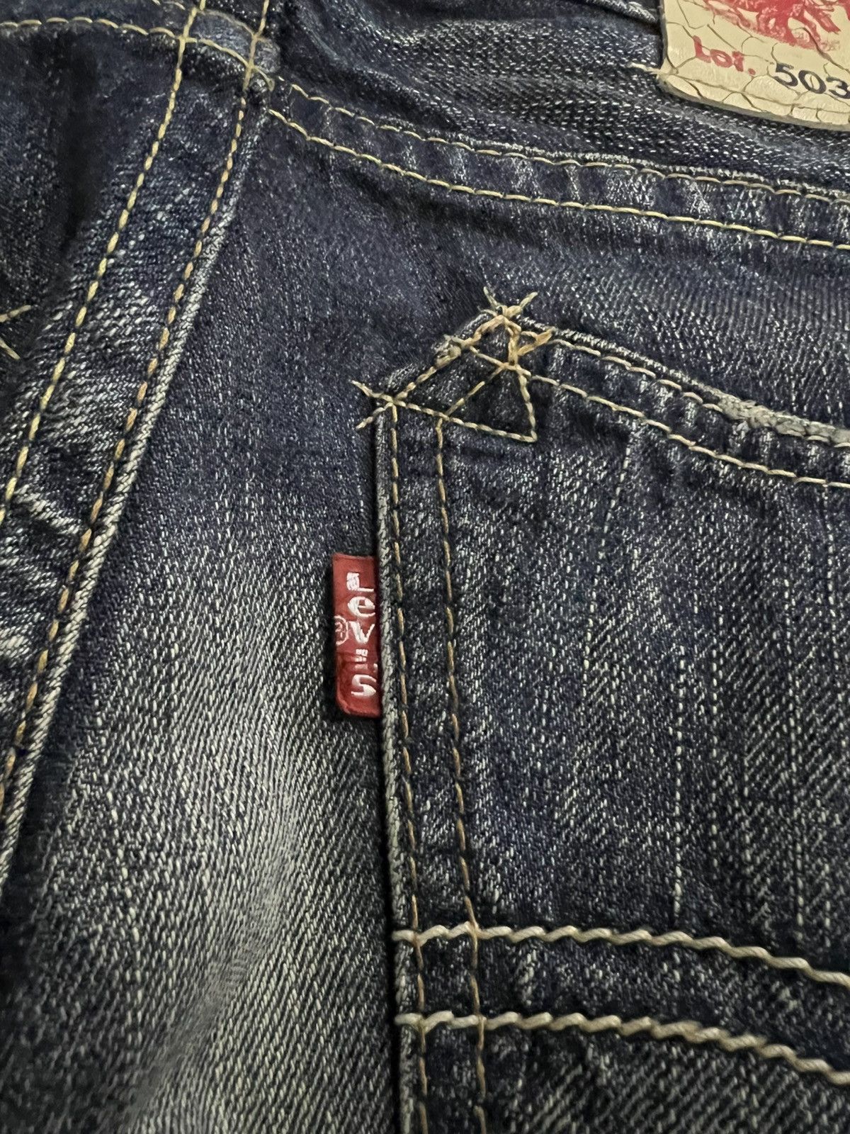 Levi's × Levi's Vintage Clothing 💥Baggy 90s Vintage Levis 503 Mud Wash Jean Size US 30 / EU 46 - 17 Thumbnail