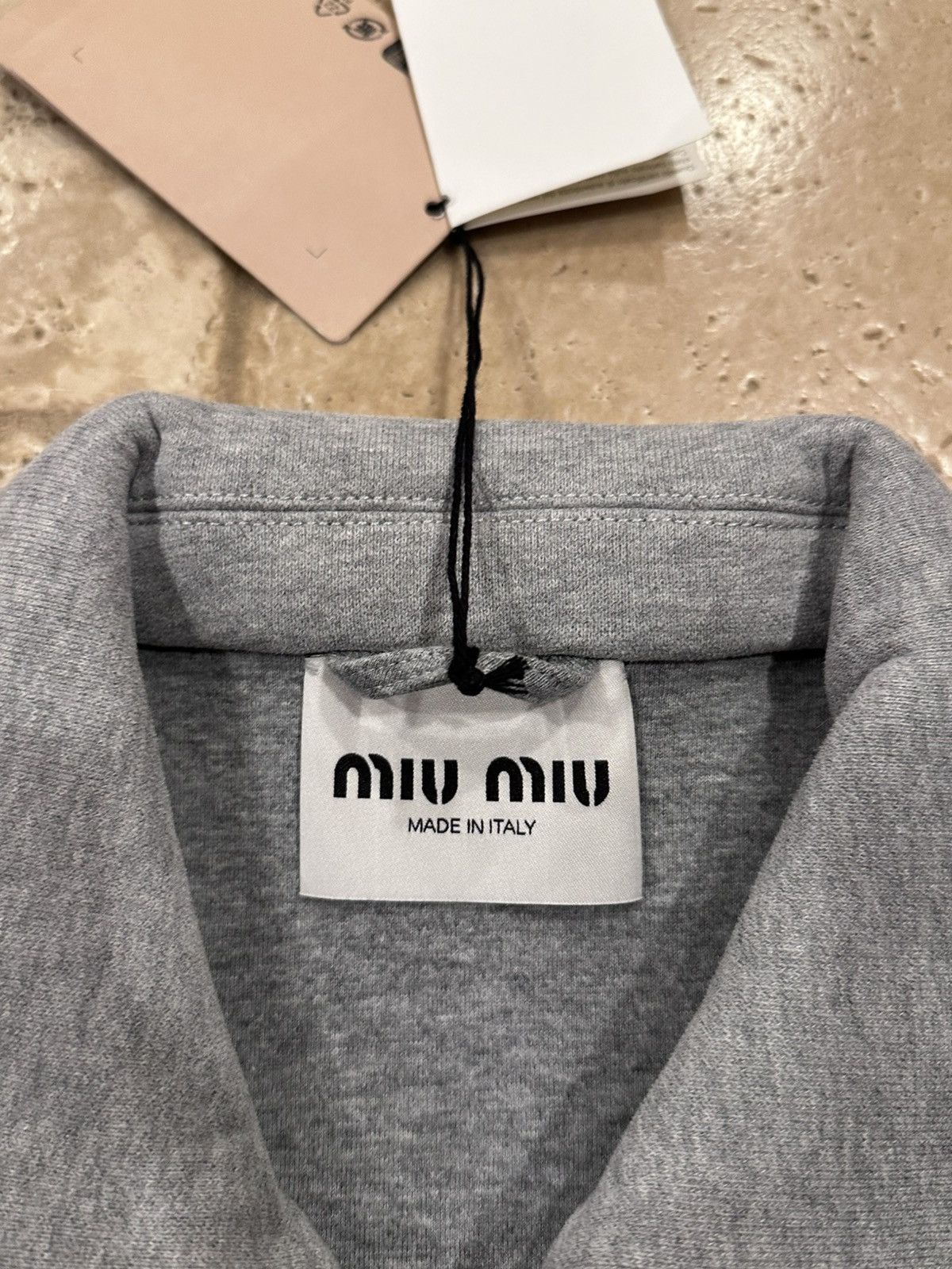 Miu Miu Miu Miu Grey Jersey Blouson Pleated Zip Jacket Size S / US 4 / IT 40 - 11 Thumbnail