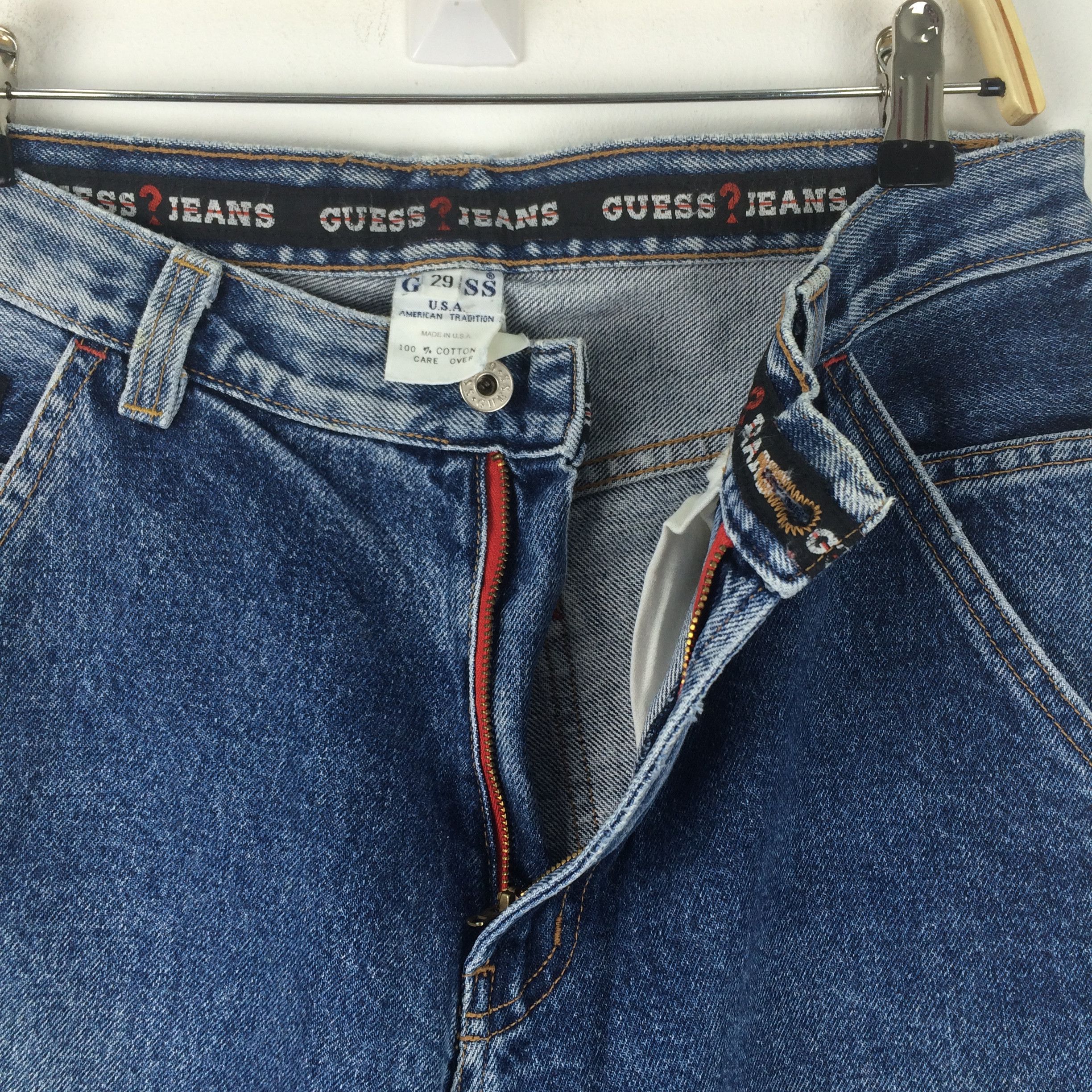 Guess × Vintage X192 GUESS VTG USA BAGGY DISTRESSED JEANS Size US 33 - 7 Thumbnail