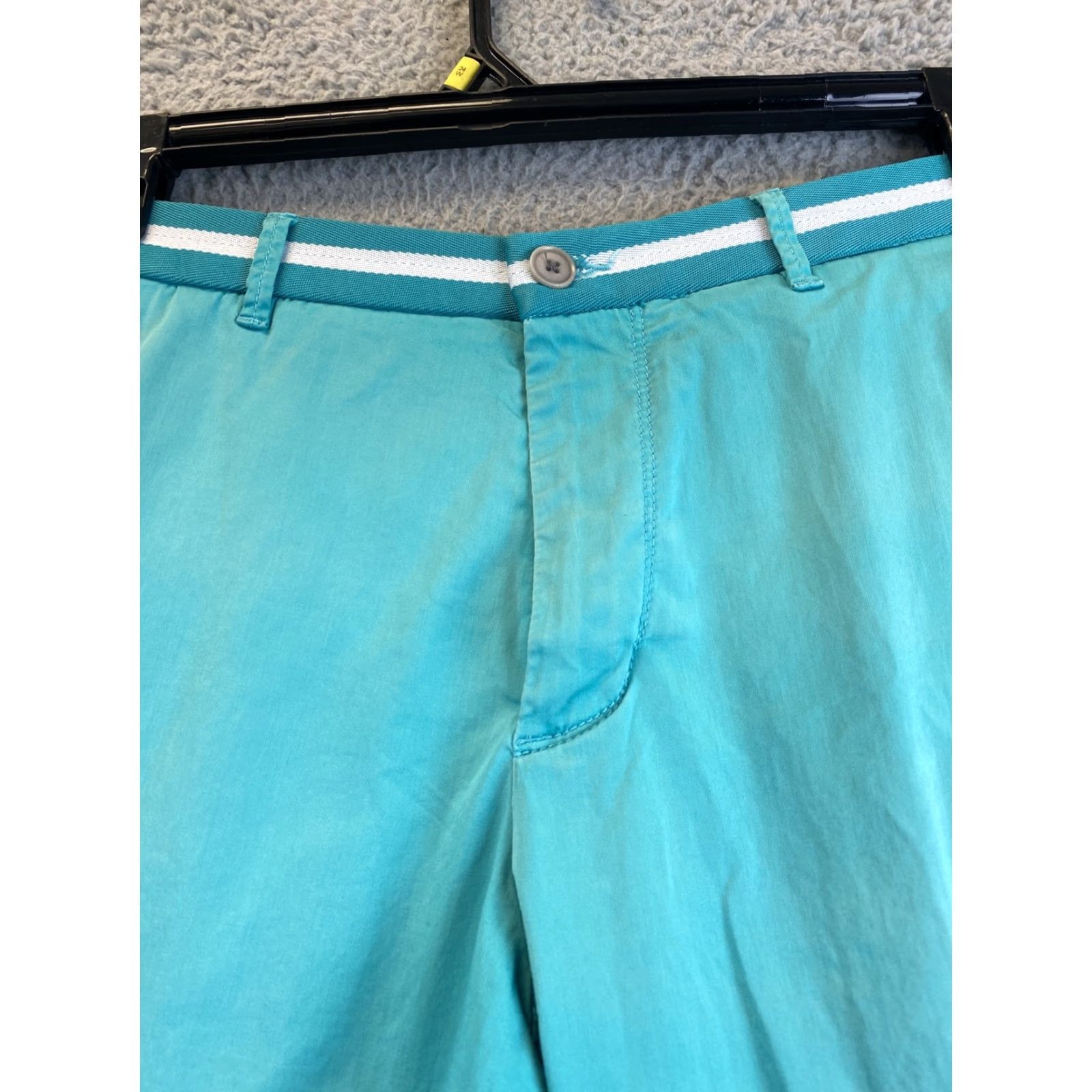 Hugo Boss VINTAGE Hugo Boss Chino Shorts Mens 32R Mint Green Aqua 93-45 34? Size US 32 / EU 48 - 2 Thumbnail