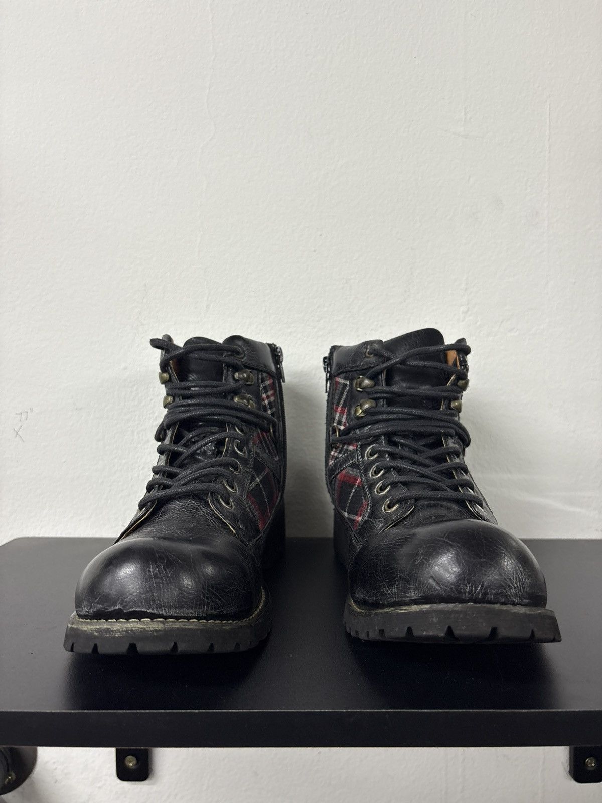 Dirk Bikkembergs RARE RNA Slang Belted Leather Combat Boots Size US 7.5 / EU 40-41 - 16 Thumbnail