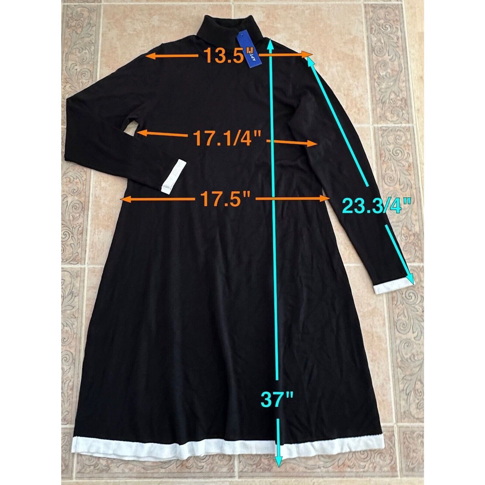 Apt. 9 New! APT.9 Black dress sweater Turtle-neck Size M Size M / US 6-8 / IT 42-44 - 2 Thumbnail