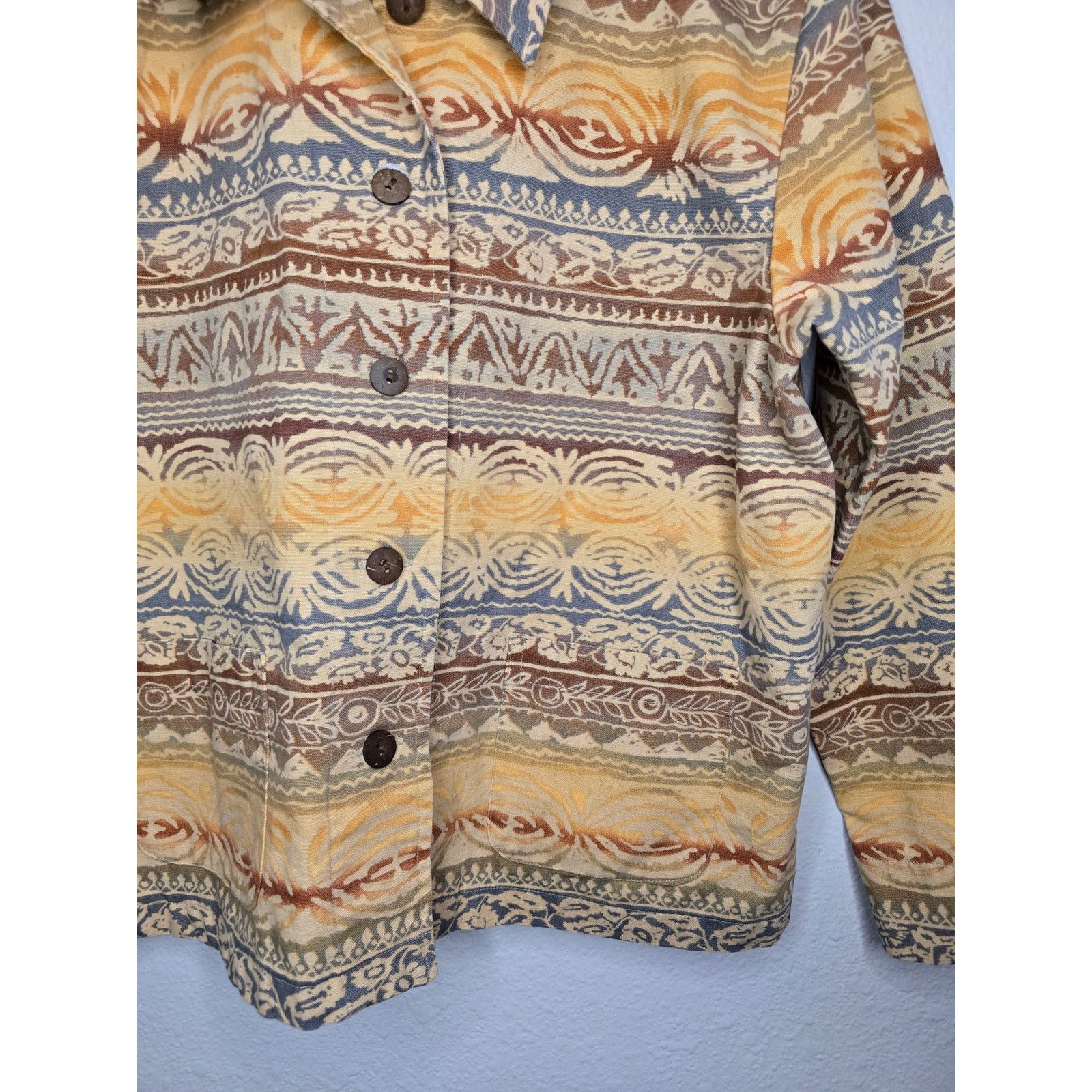 Coldwater Creek Coldwater Creek Coat Womens Petite Medium Tan Boho Shacket Size M / US 6-8 / IT 42-44 - 2 Thumbnail