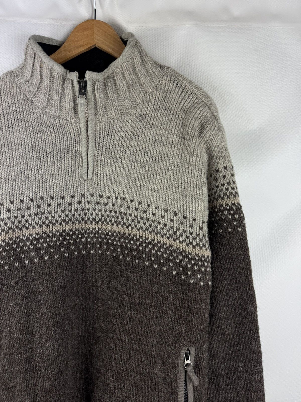 Other Pachamama 1/4 Zip Heavy Hand Knitted Wool Sweater Pullover Size US M / EU 48-50 / 2 - 5 Thumbnail