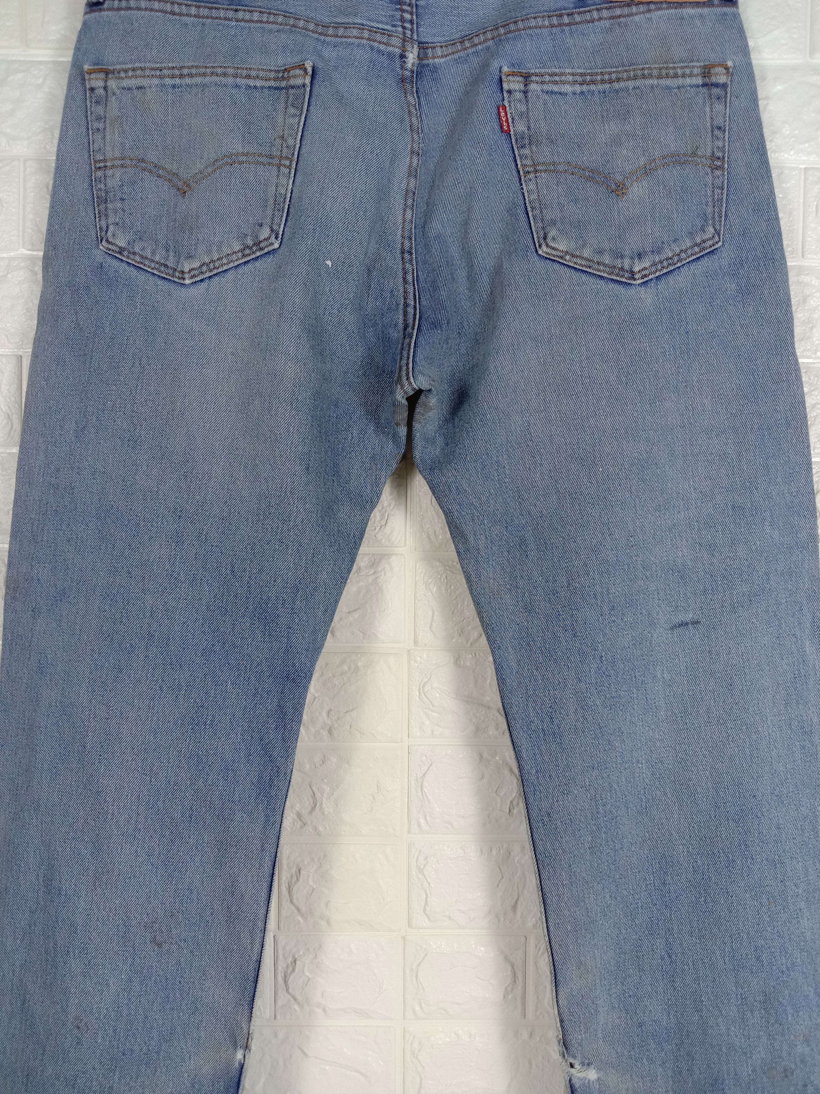 Levi's Vintage Levi's 505 Jeans Blue Wash Distressed Denim Size US 38 / EU 54 - 7 Thumbnail