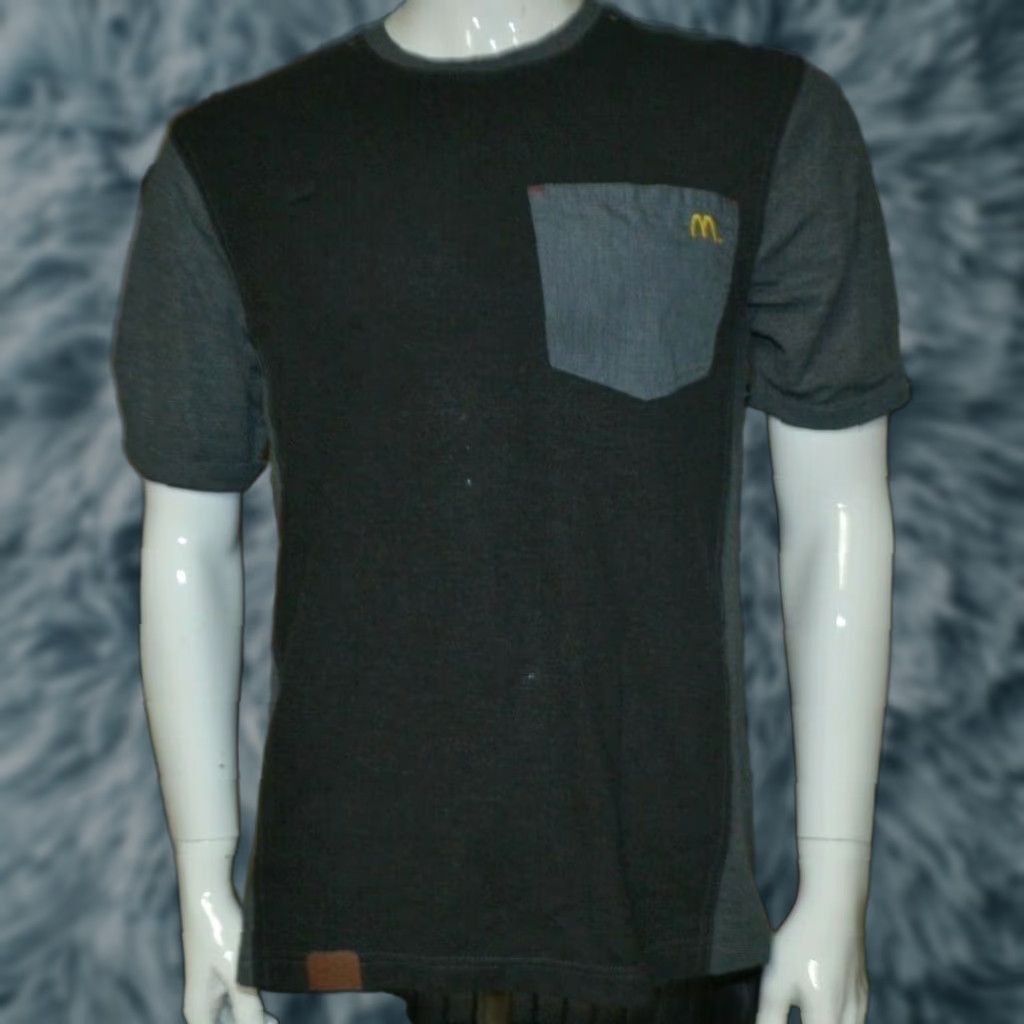Vintage McDonalds T-Shirt Shirt Mens Small Gray Pocket Graphic Tee Regular Cotton Blend Size US S / EU 44-46 / 1 - 1 Thumbnail