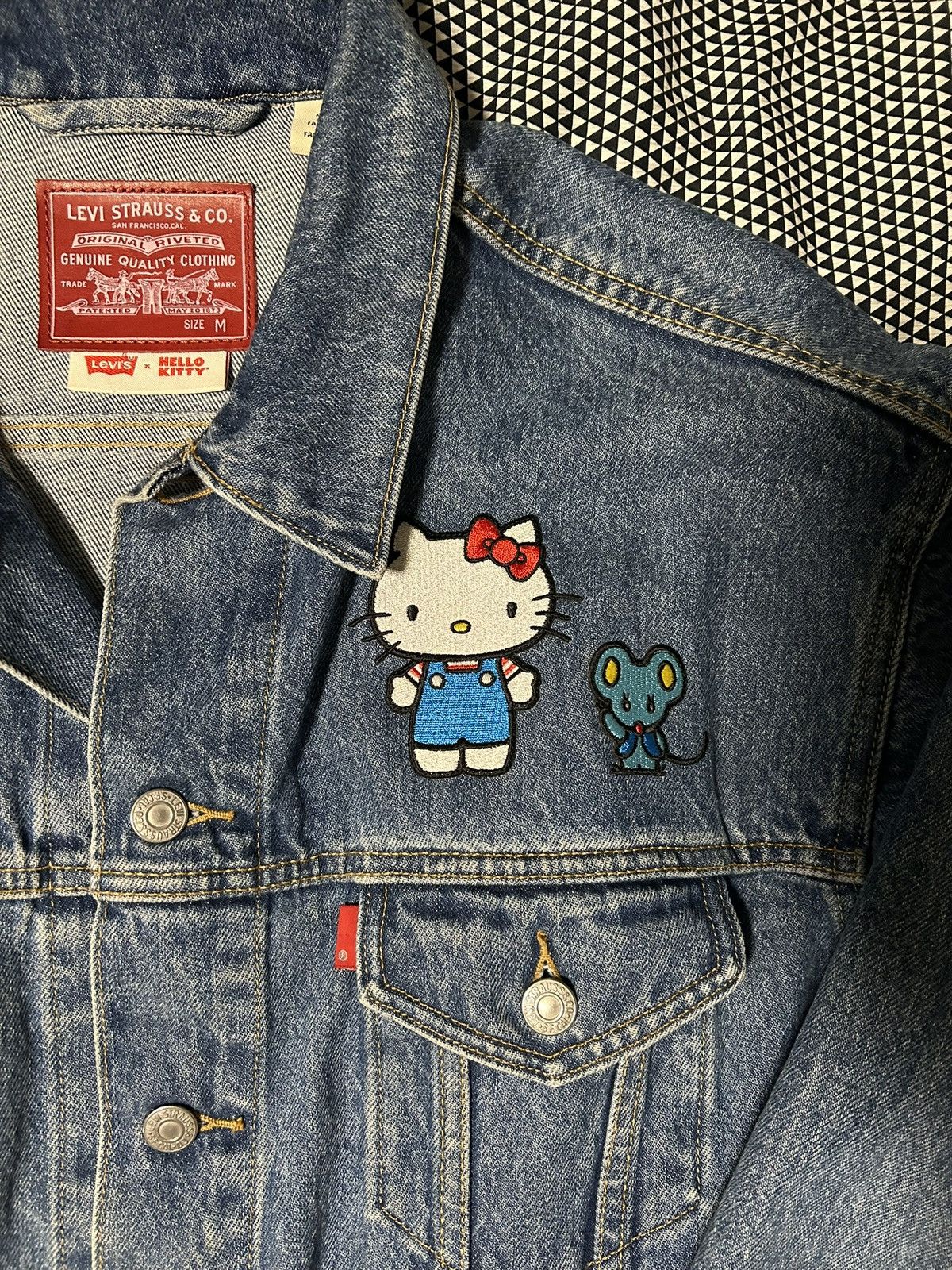 Levi's Hello Kitty Denim Jacket Size US M / EU 48-50 / 2 - 3 Thumbnail
