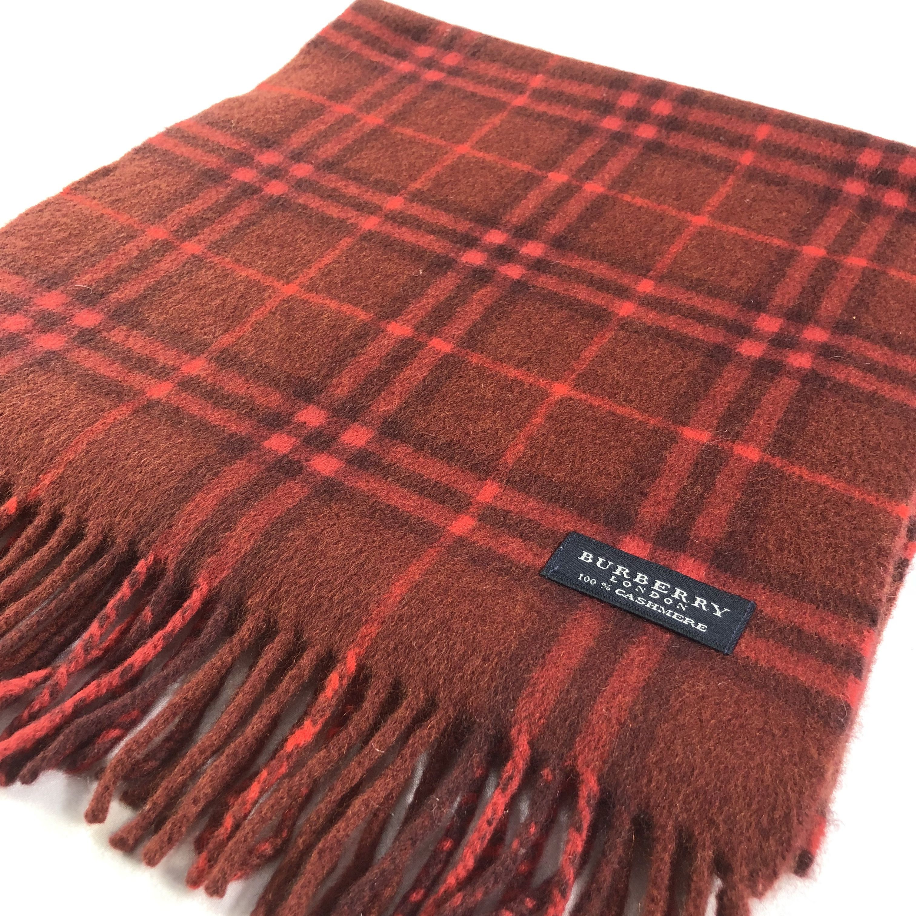 Burberry Burberry Nova Check Cashmere Scarf Muffler V1654 Size ONE SIZE - 2 Thumbnail